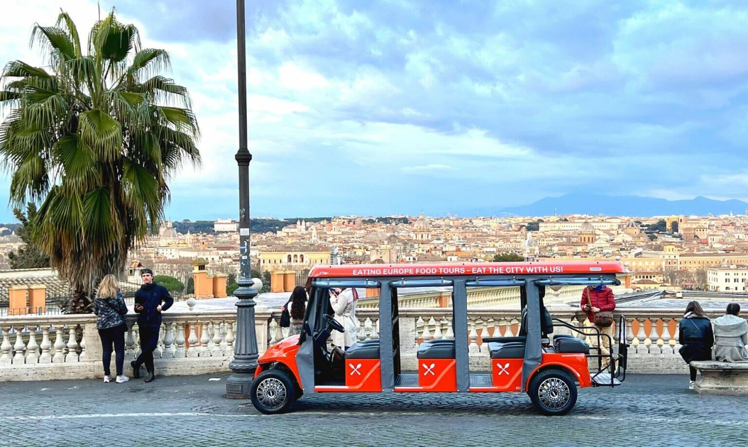 Go on a VIP Golf Cart Food Tour in Rome
