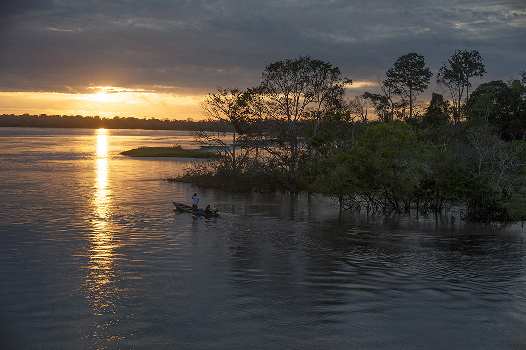 Take a sunset cruise along the Amazon