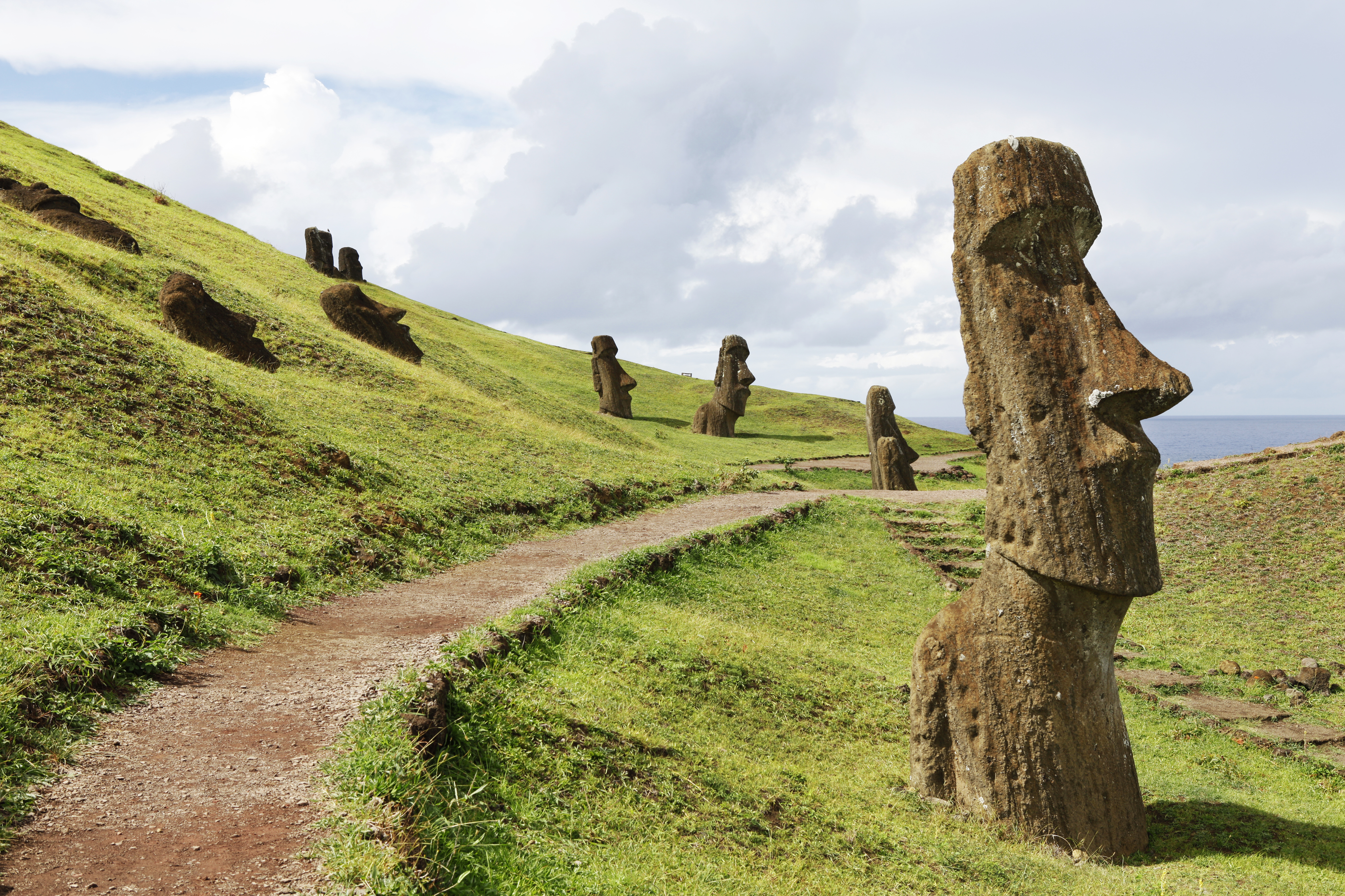 Hike through Easter island's beautiful terrain