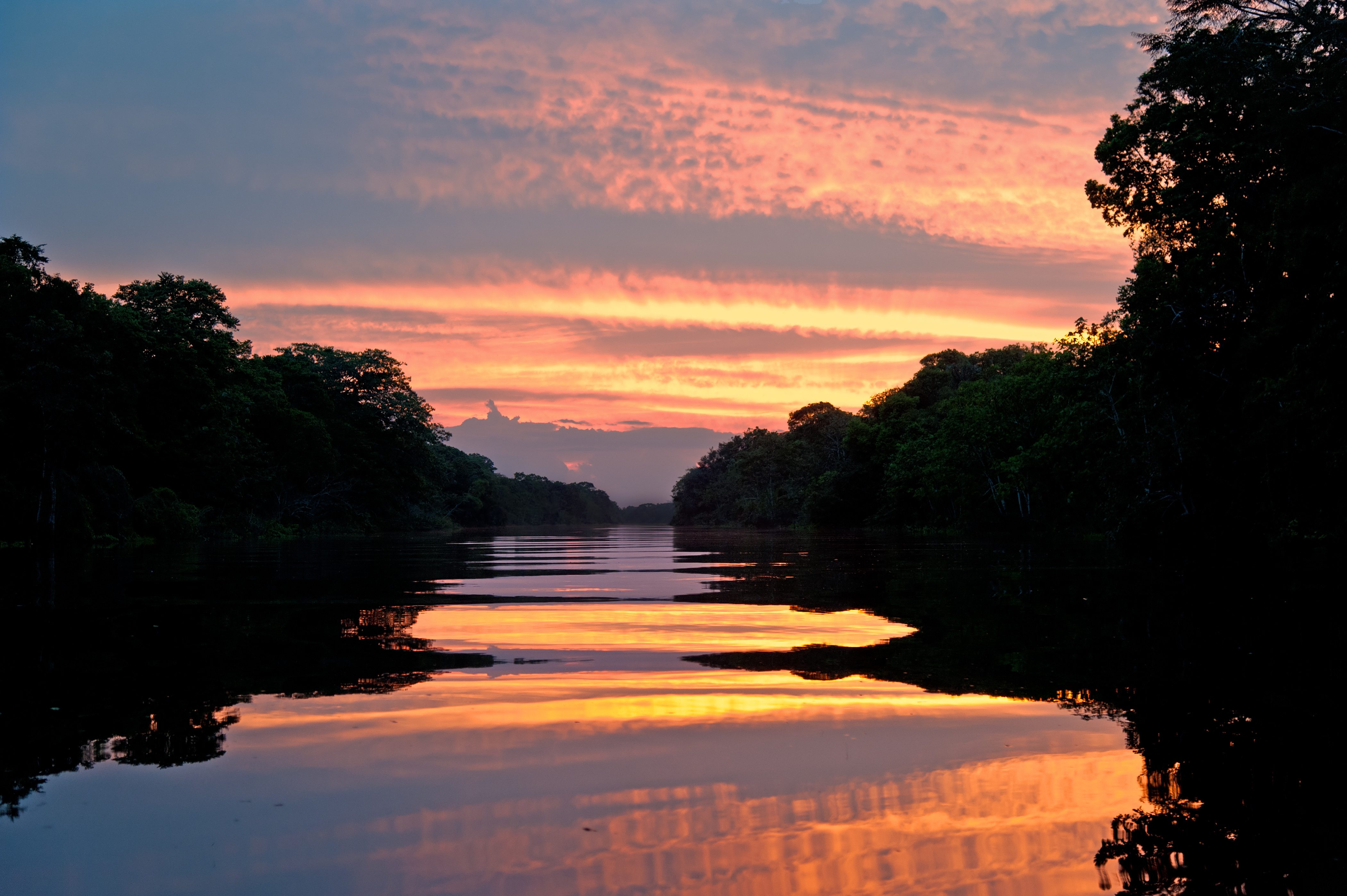 Take a sunset cruise along the Amazon