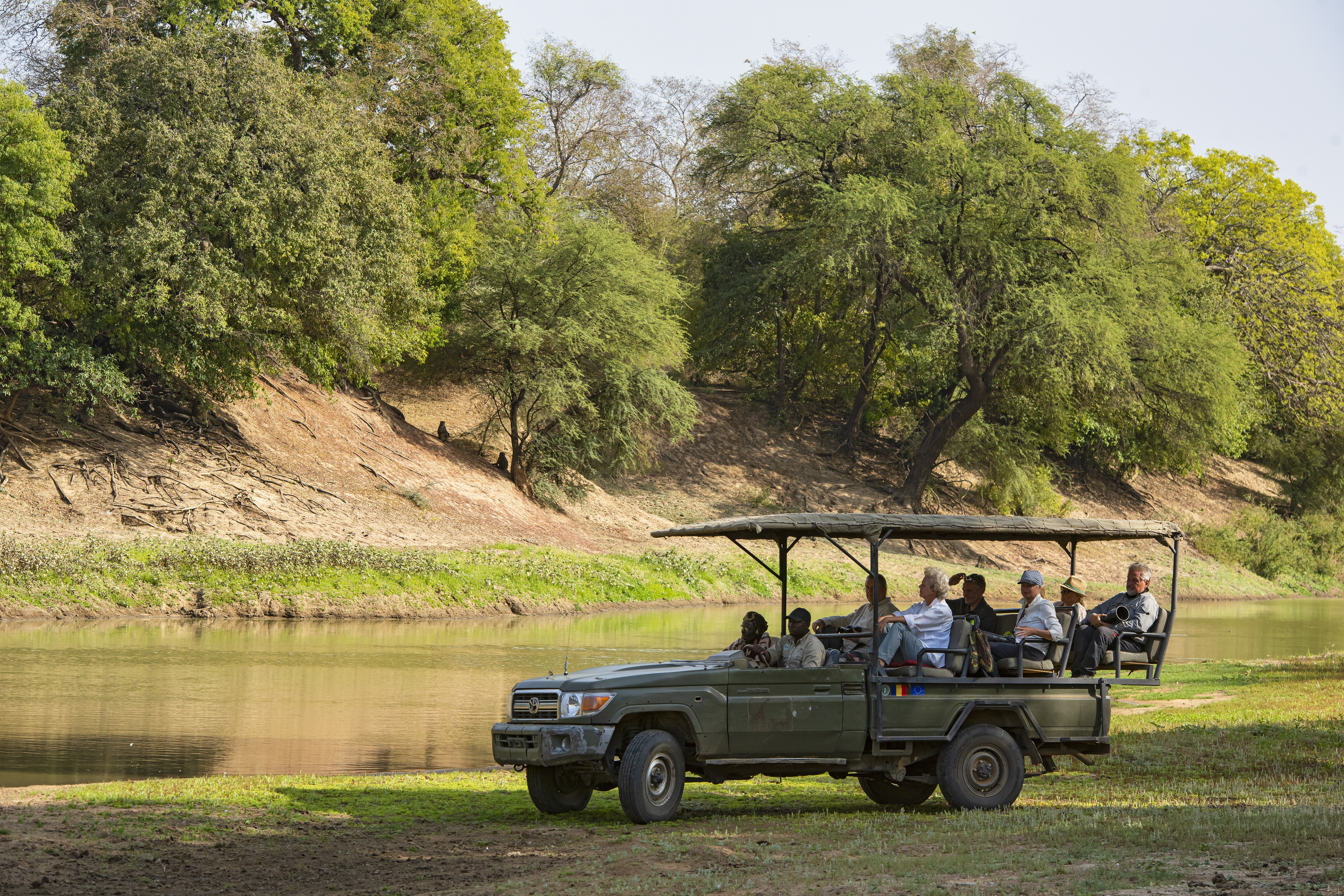 Track the Zakouma's wildlife on a game drive