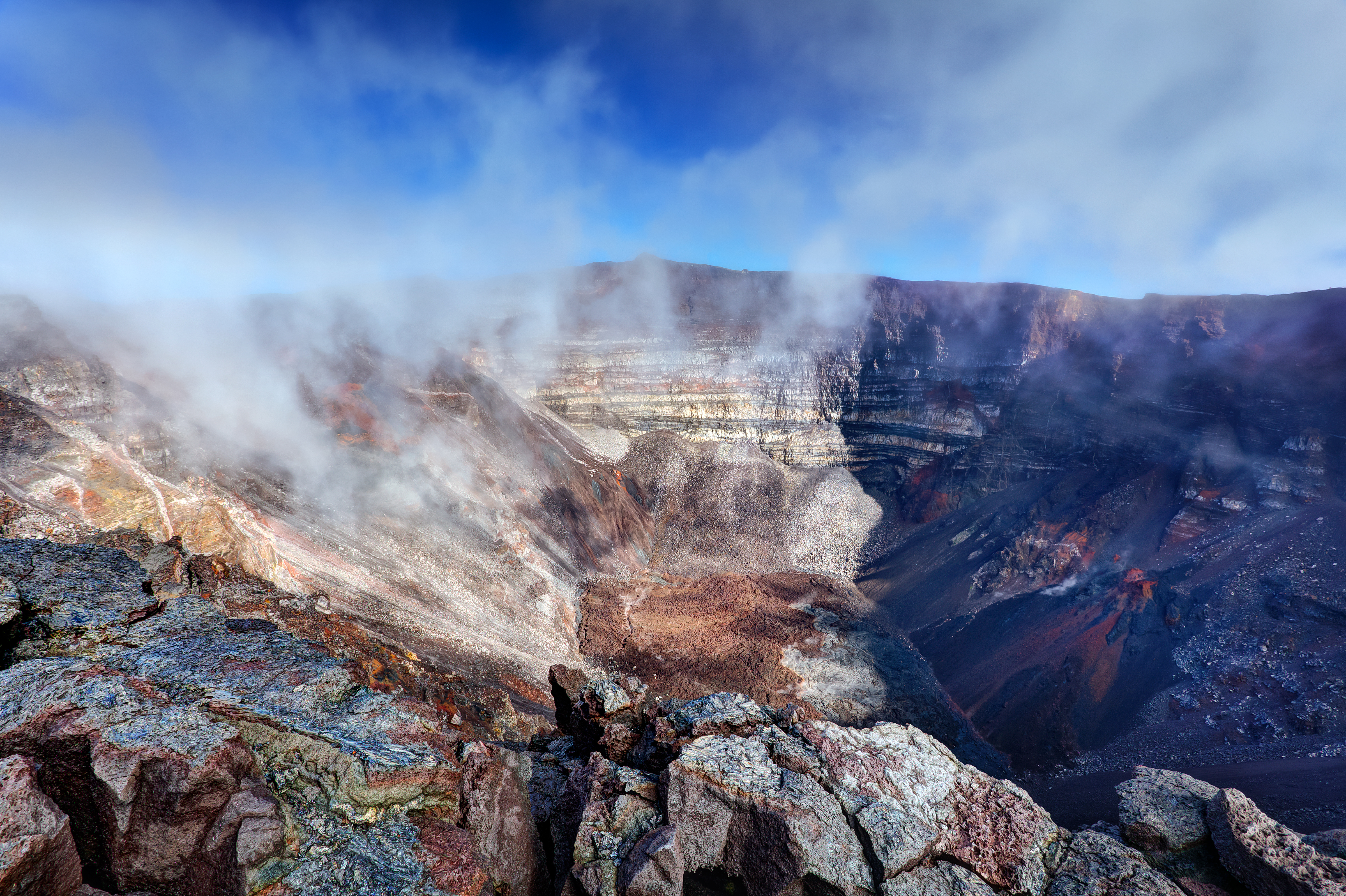 Hike to the top of Piton de la Fournaise volcano