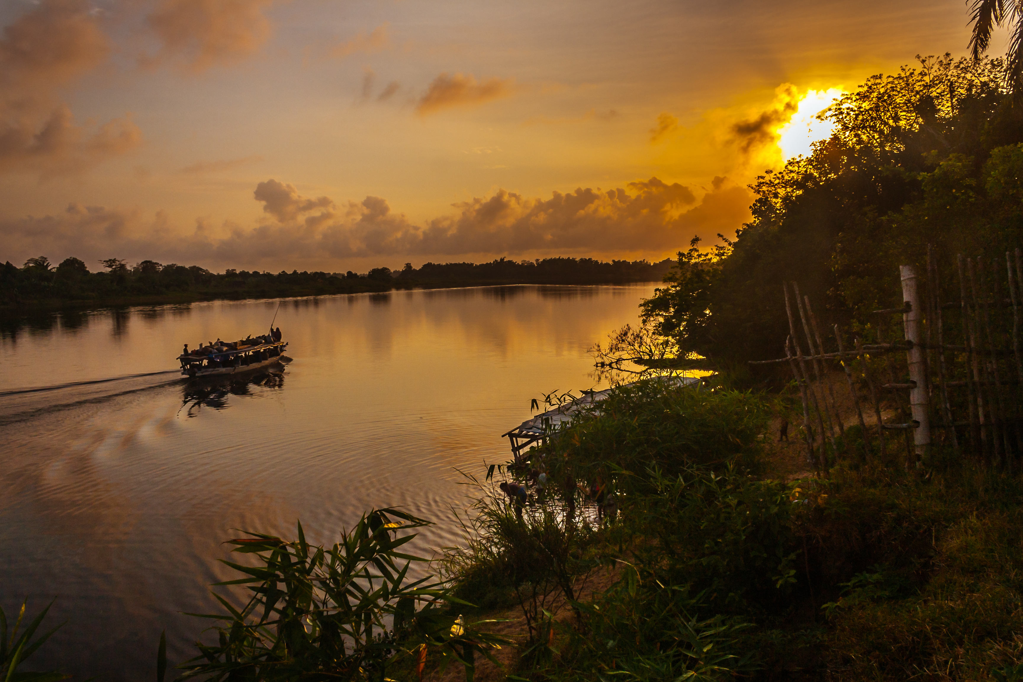 Take a boat trip down the Pangalanes Canal