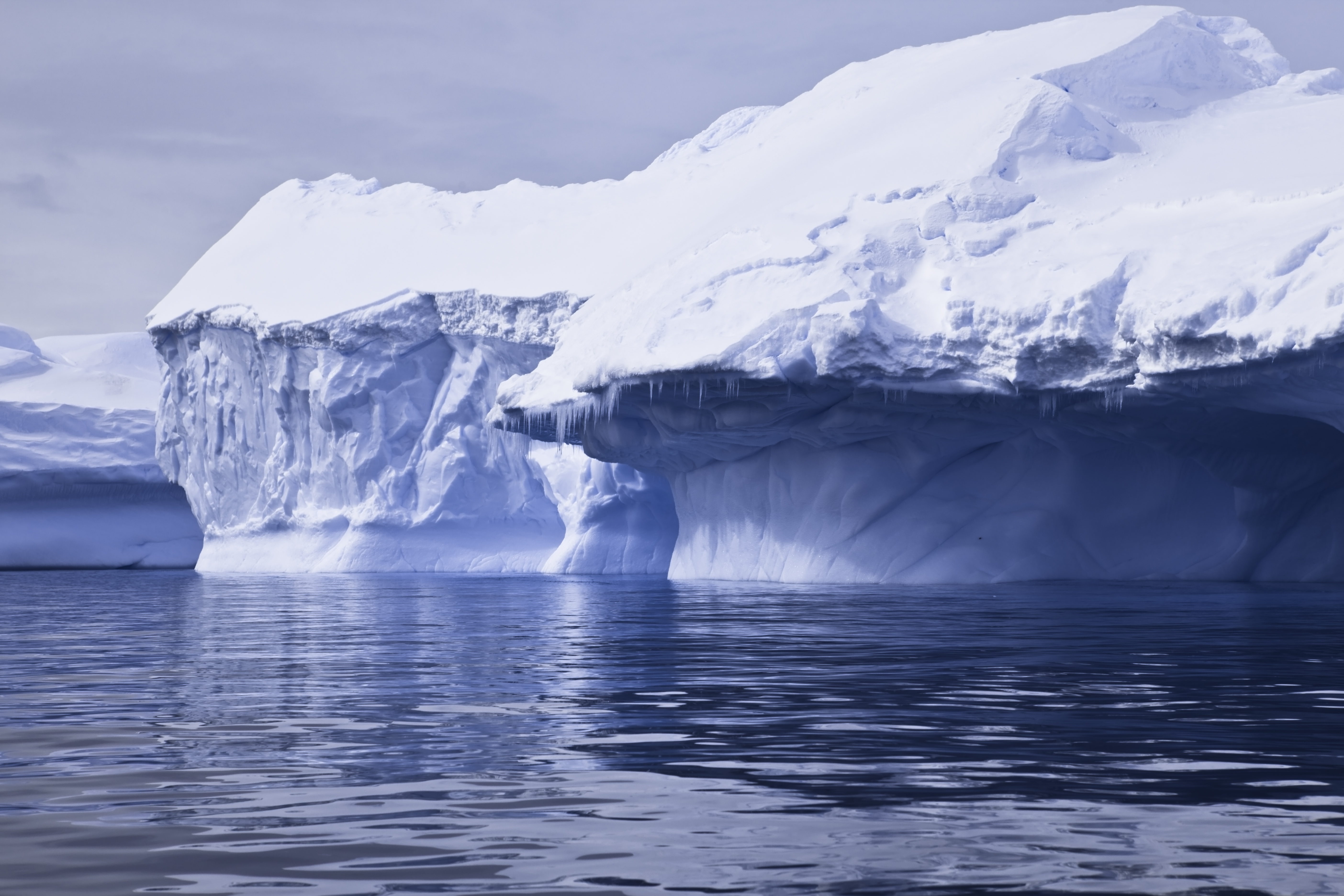 Admire the stark beauty of Antarctic glaciers