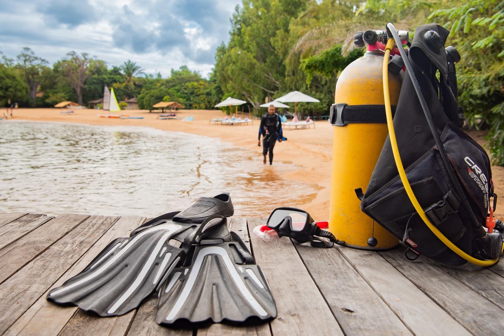 Spot tropical fish out scuba diving in Lake Malawi