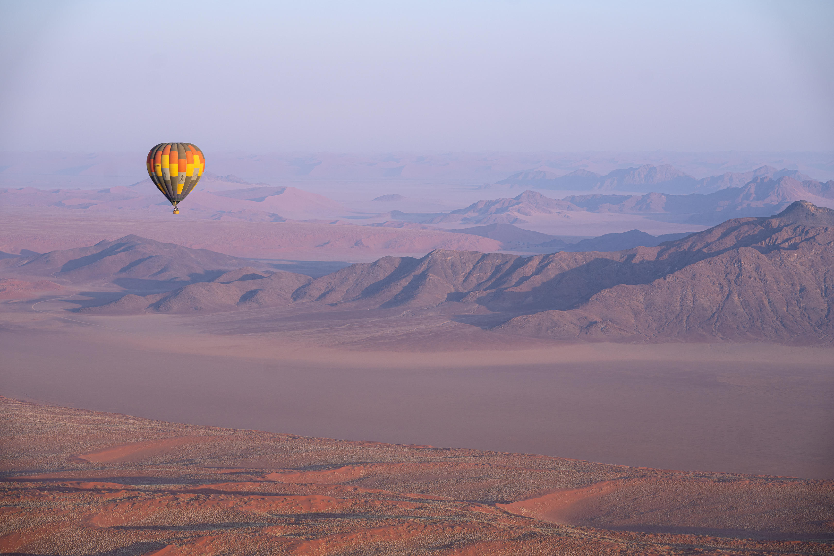 Go on a hot air balloon ride in NamibRand