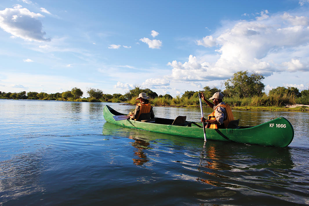 Take a canoe down the Zambezi River