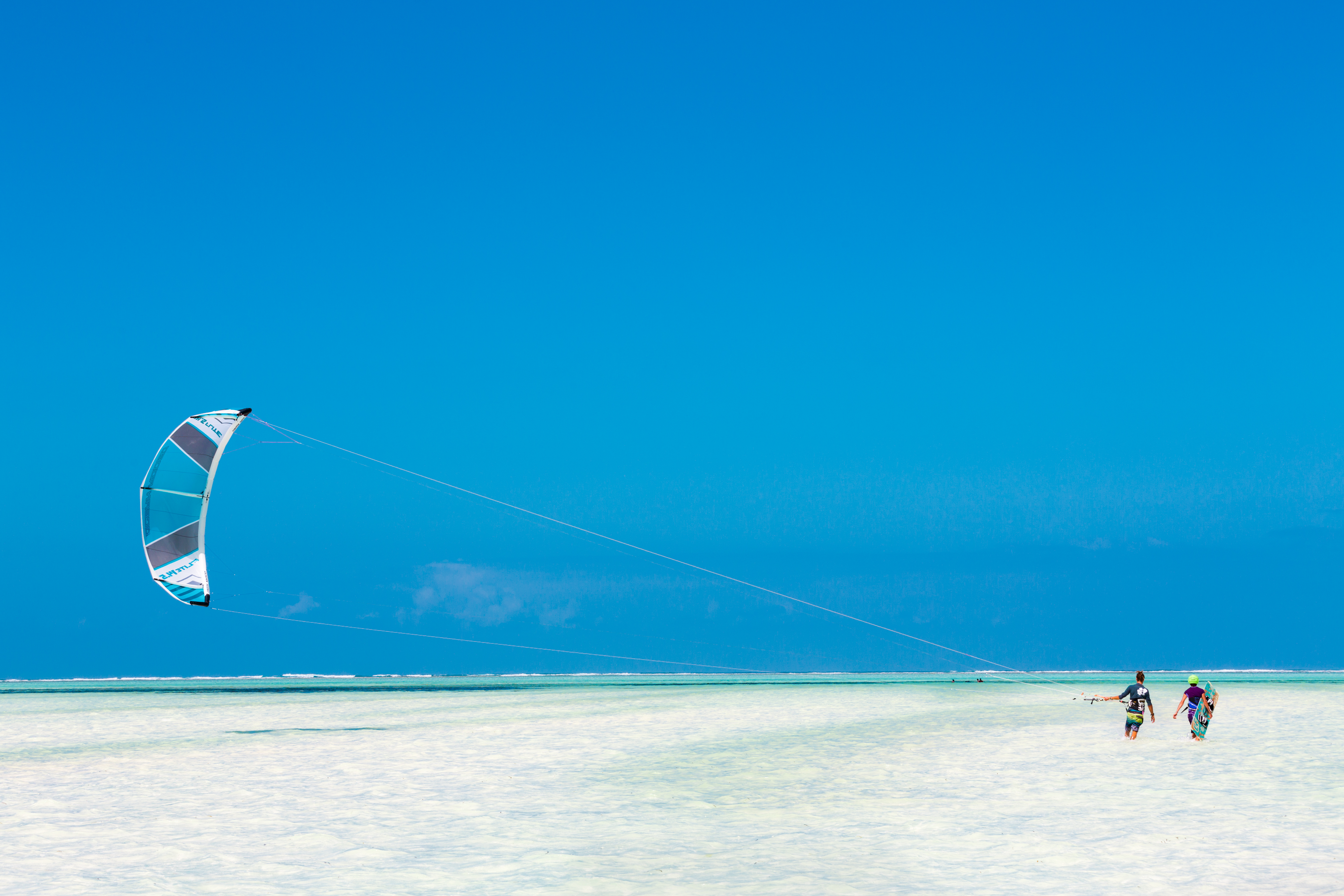 Kite surf along the coast outside Stone Town