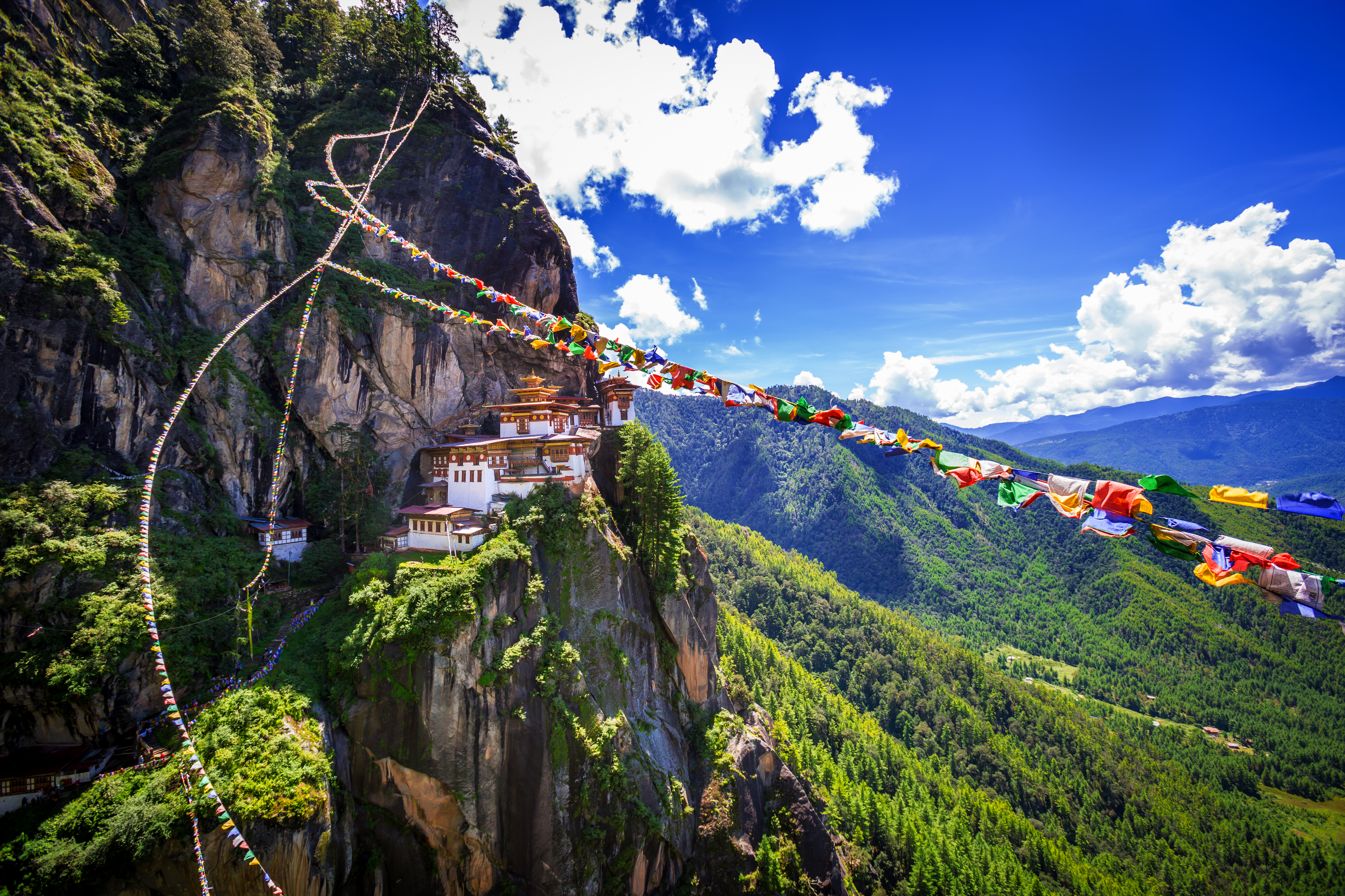 Hike up to the Taktsang monastery in Paro