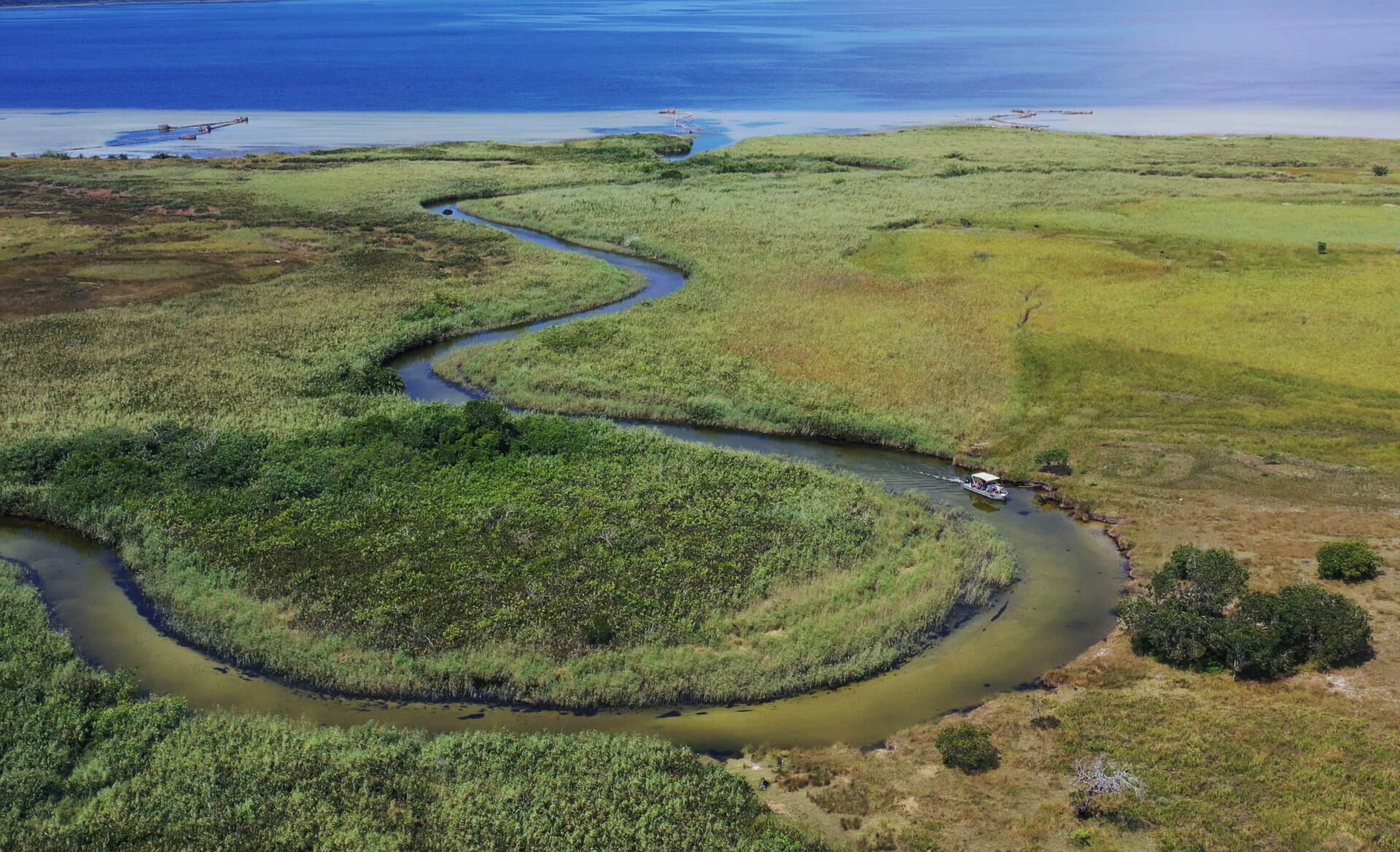 Take a boat trip into the Kosi Lakes
