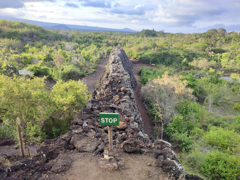 Visit the wall of tears in the Galapagos 