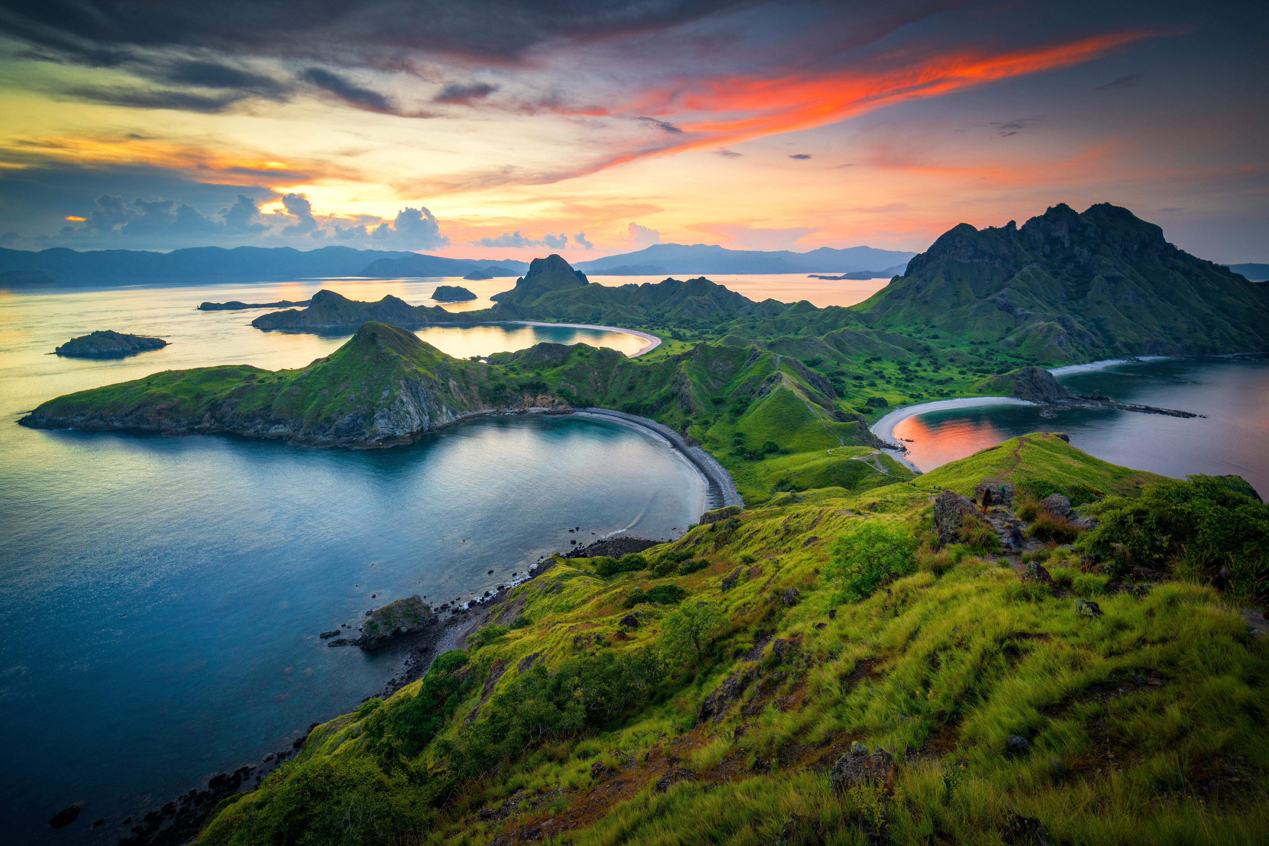 Trek through the rugged landscape of Komodo Island