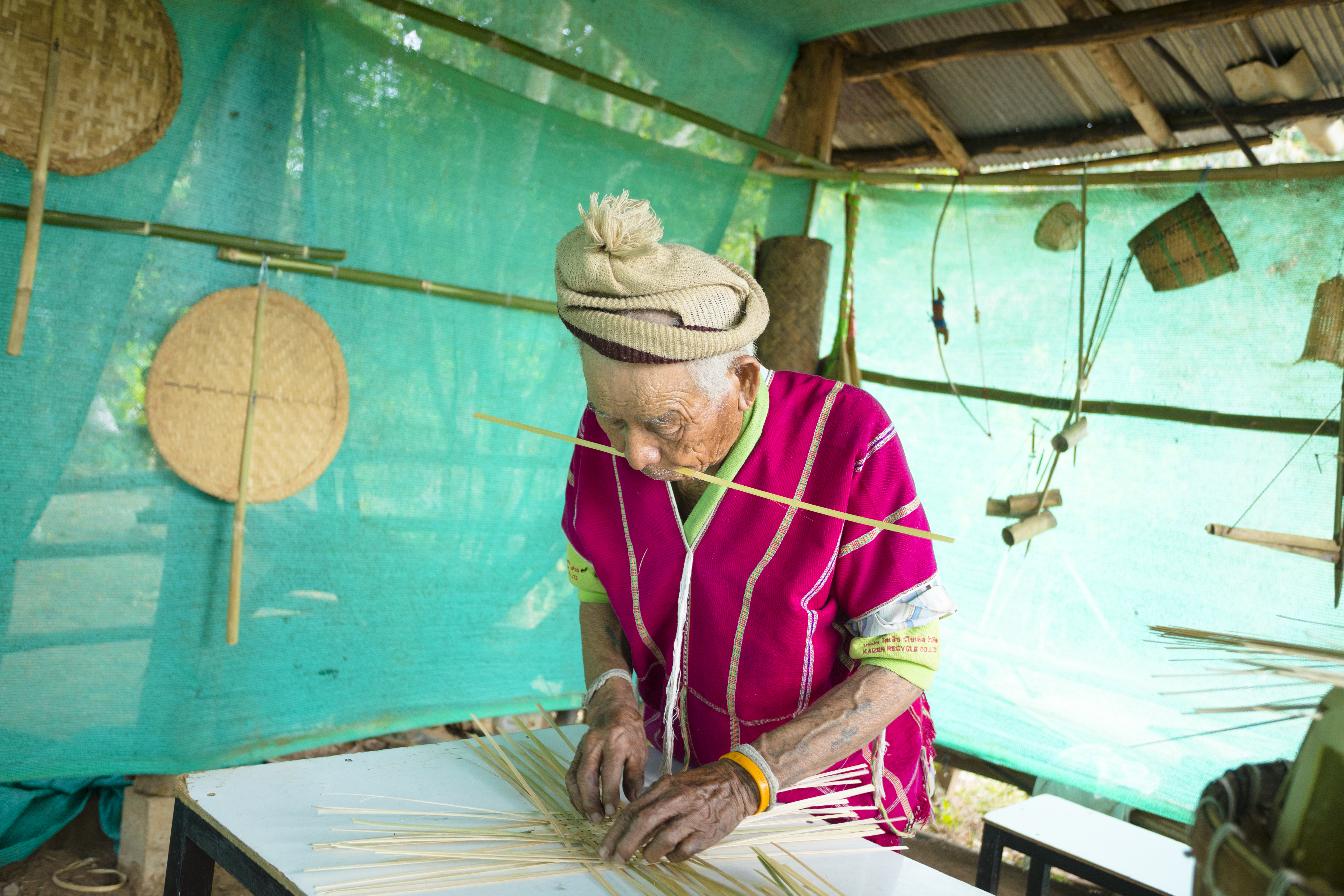 Visit a bamboo crafting village 
