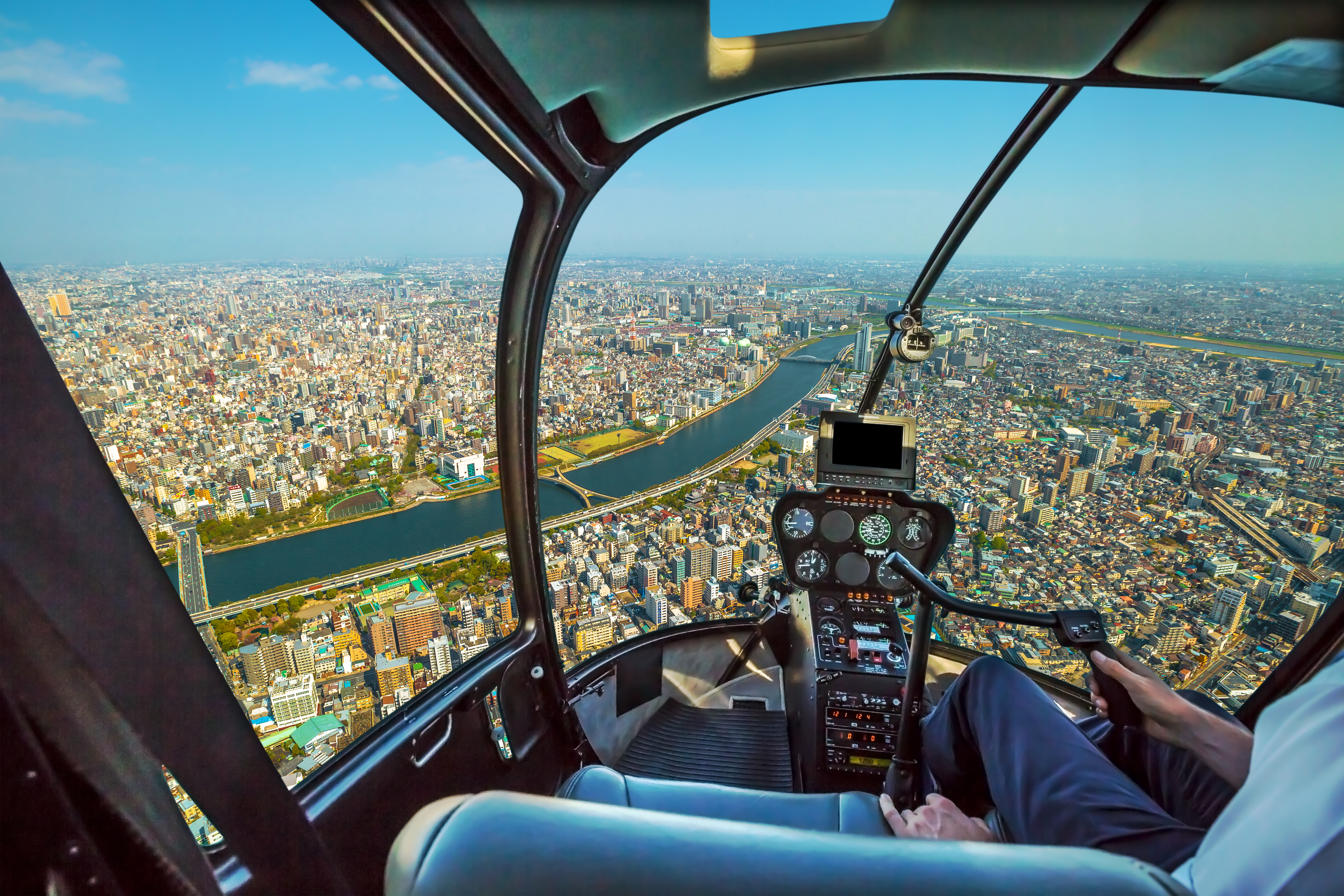 Take a helicopter ride over Tokyo Bay