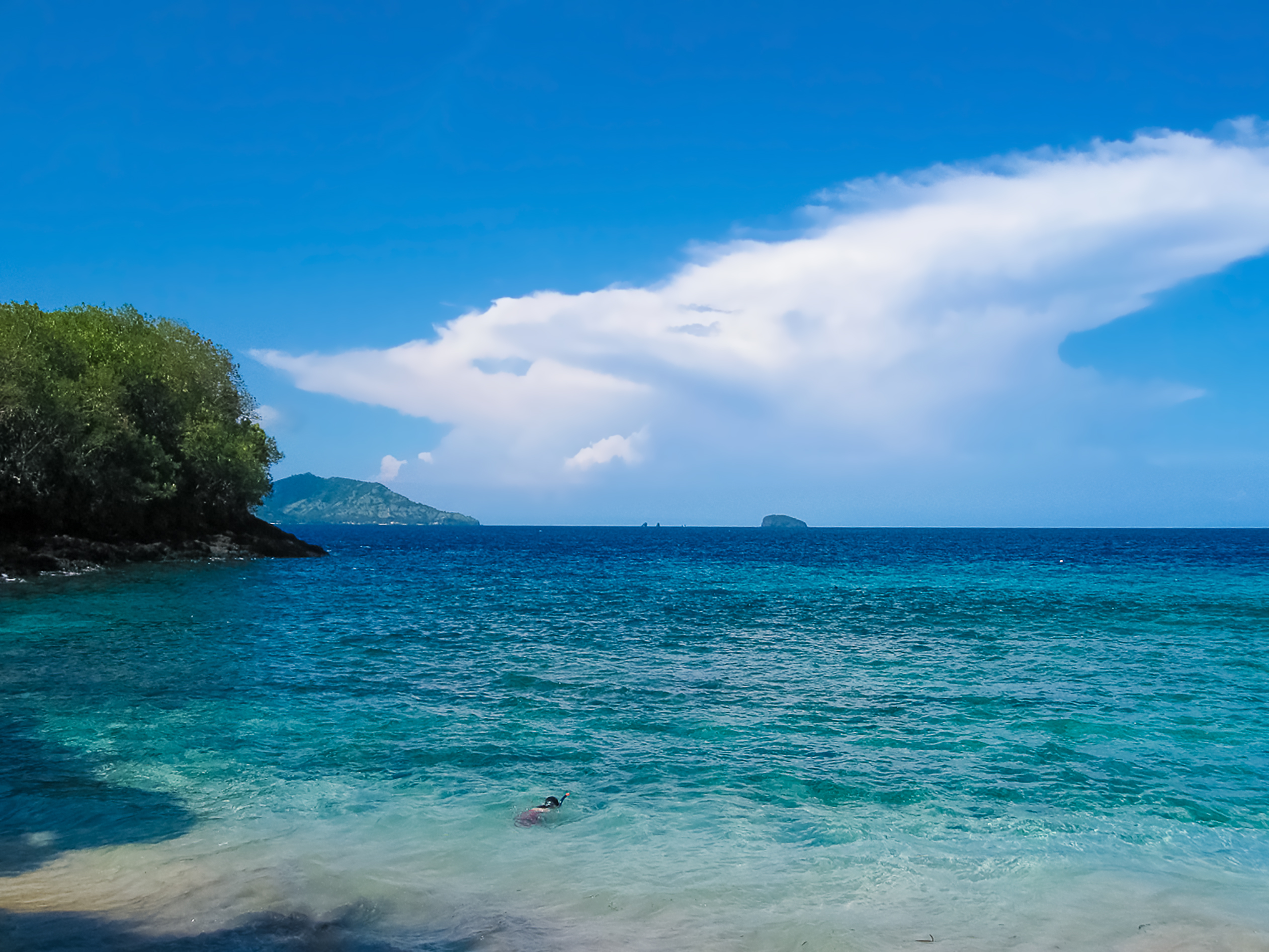 Enjoy snorkeling in the Blue Lagoon Padang Bay