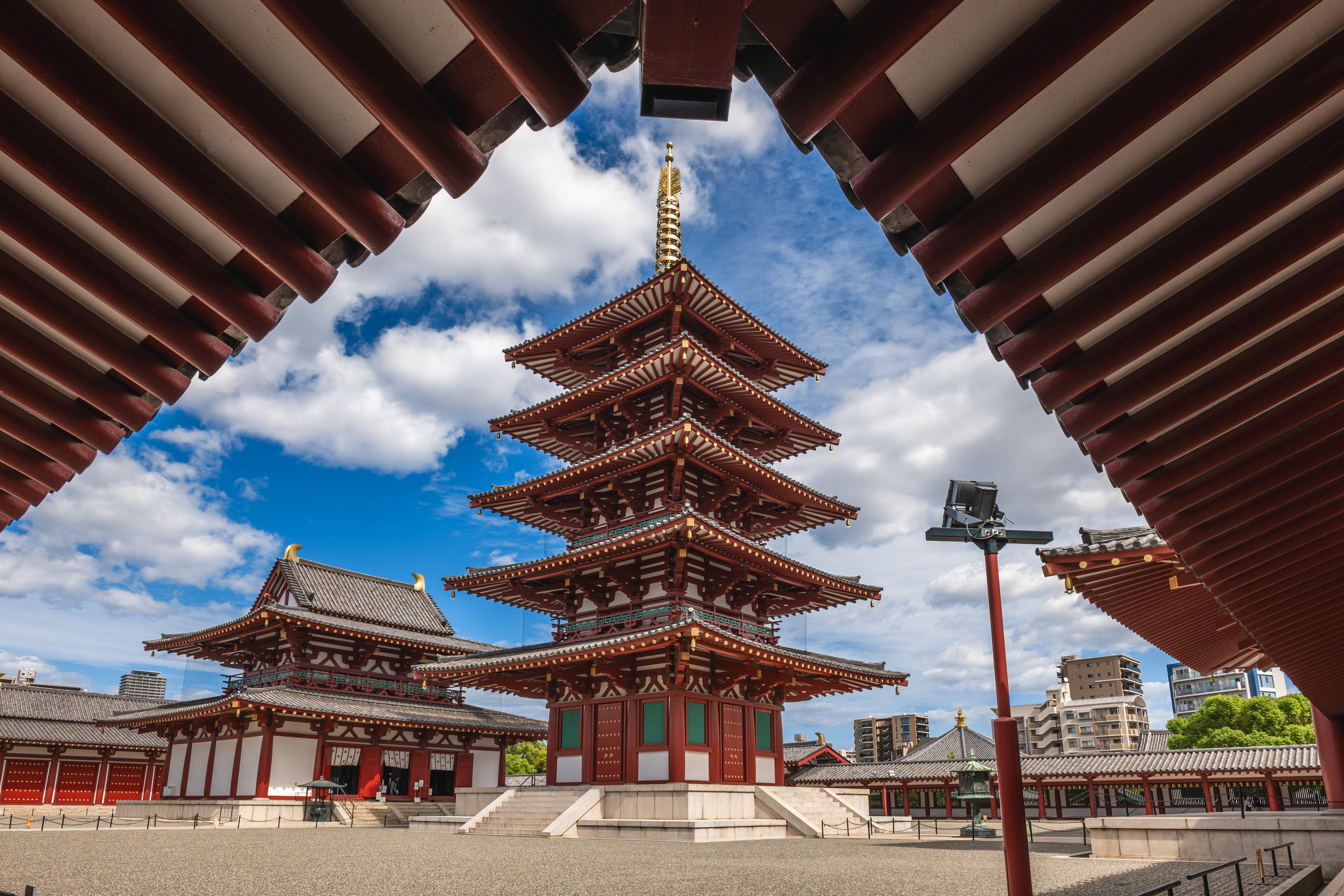 Visit the Shitennoji Temple complex