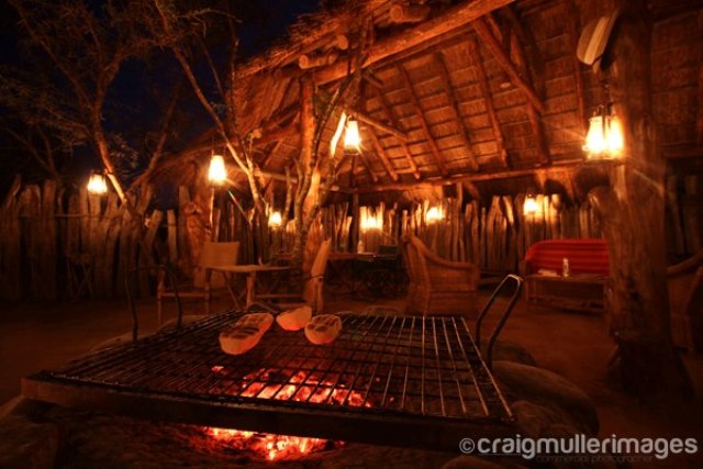 Watch your food cooked in front of you on the fire.