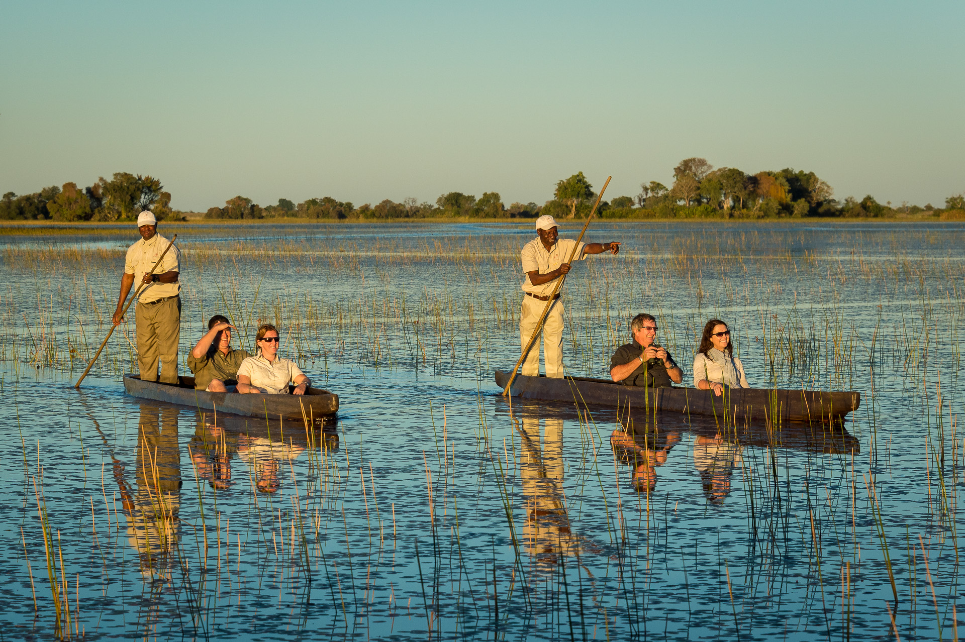 Mekoro boating in the Okavango Delta