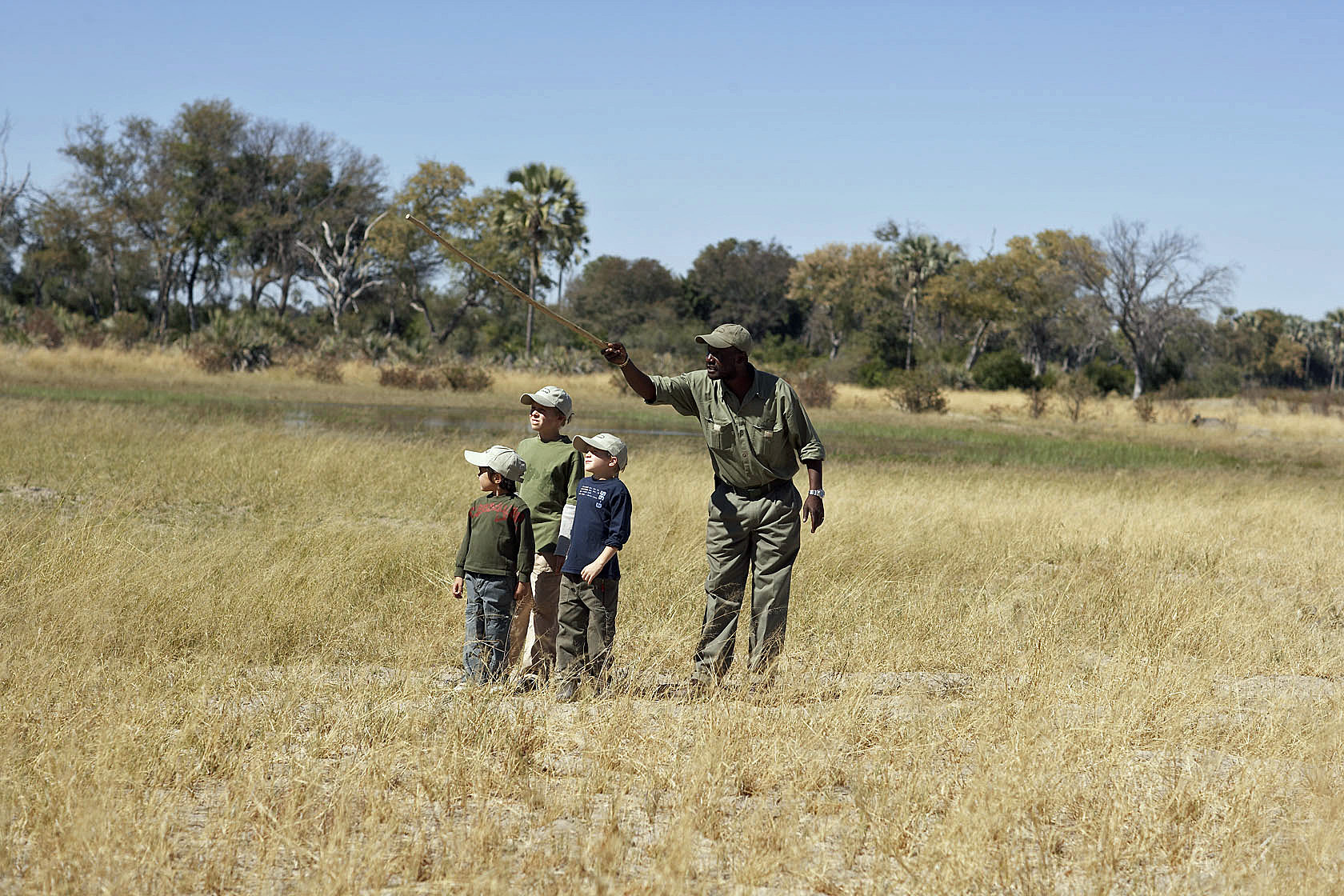Kids with their guide - bush walk