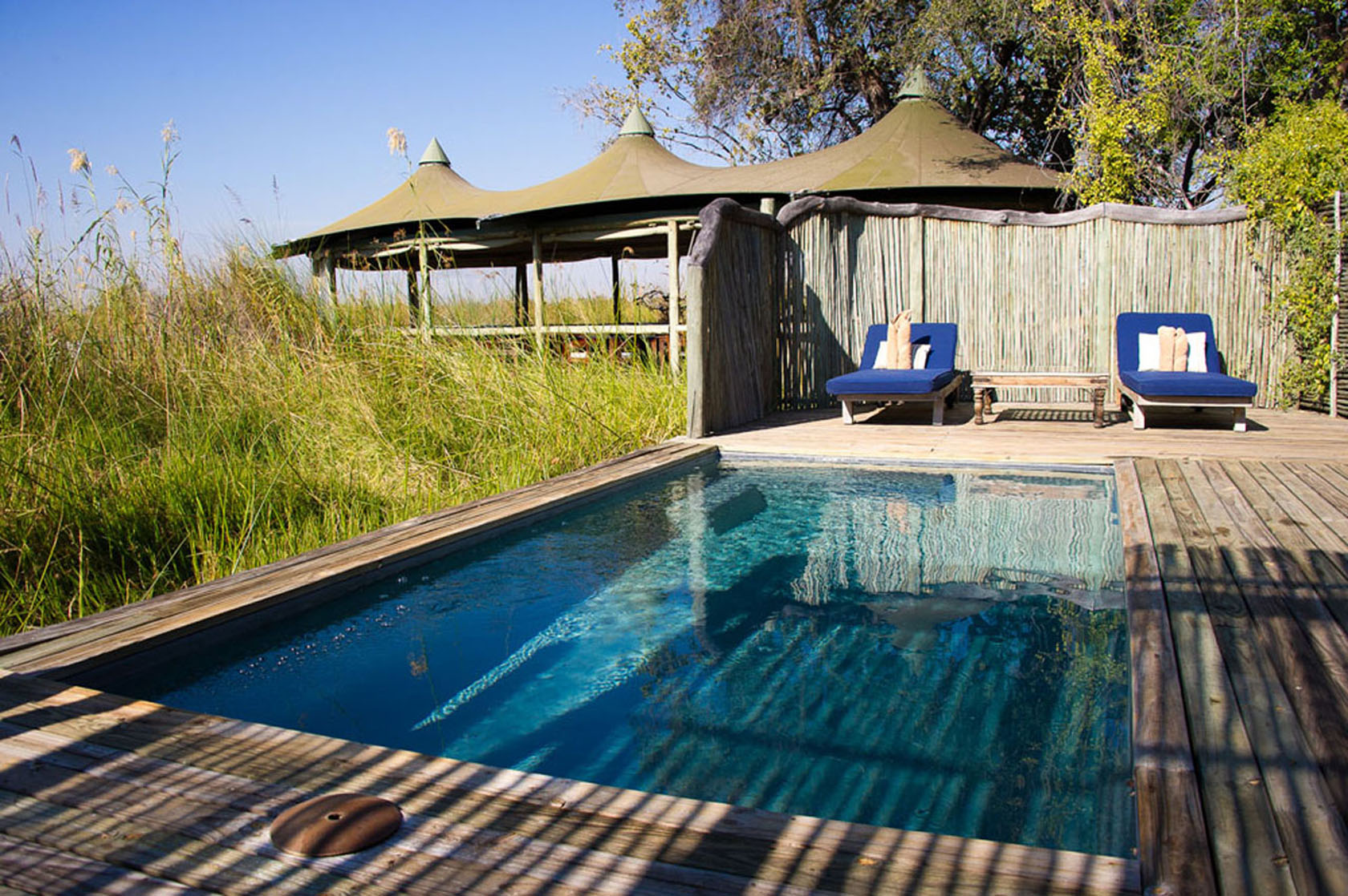 Camp pool, ready for a siesta swim