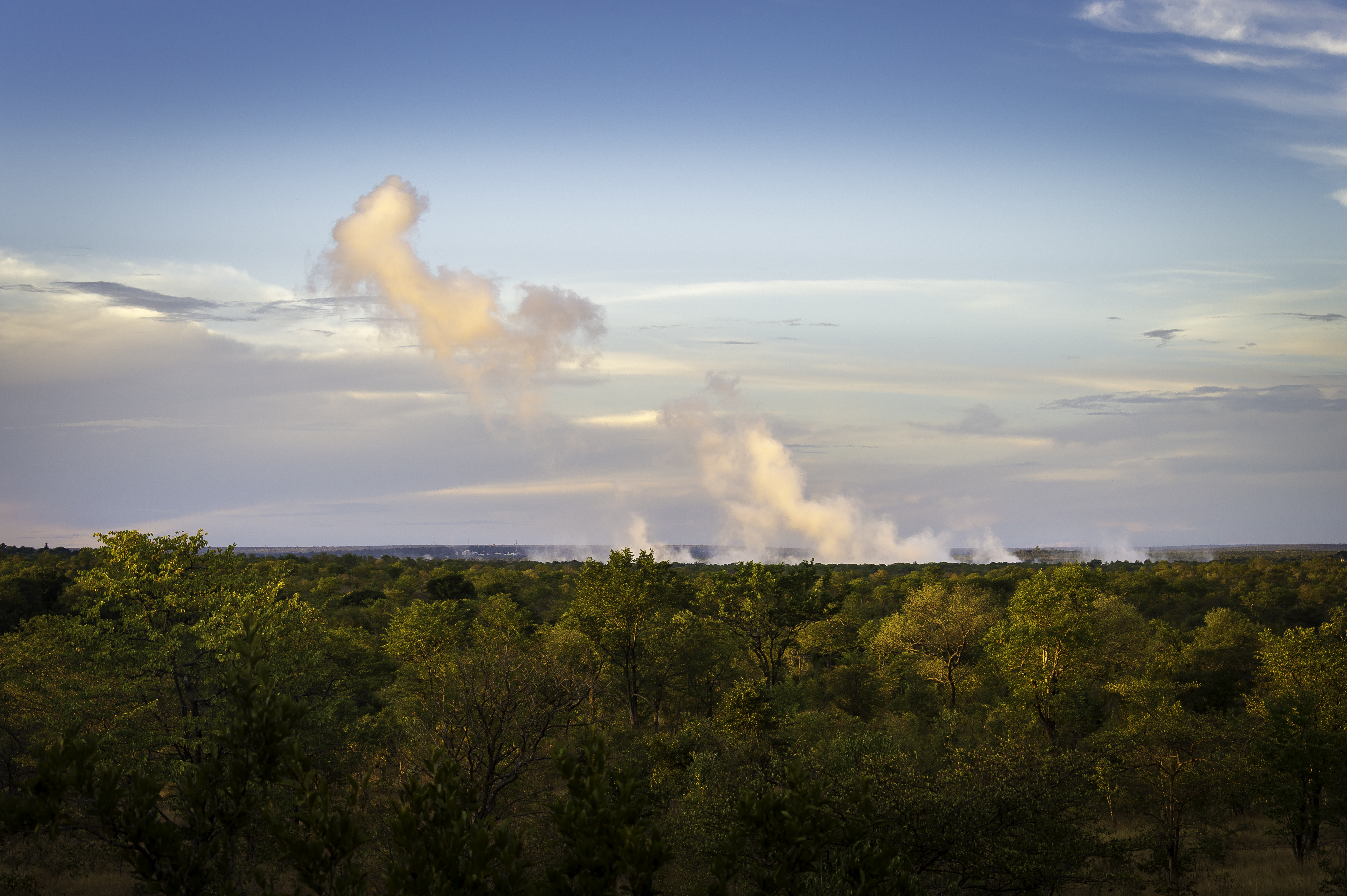 View of the Spray of Victoria Falls