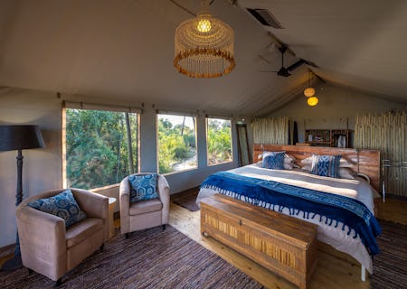 A comfortable double guest tent