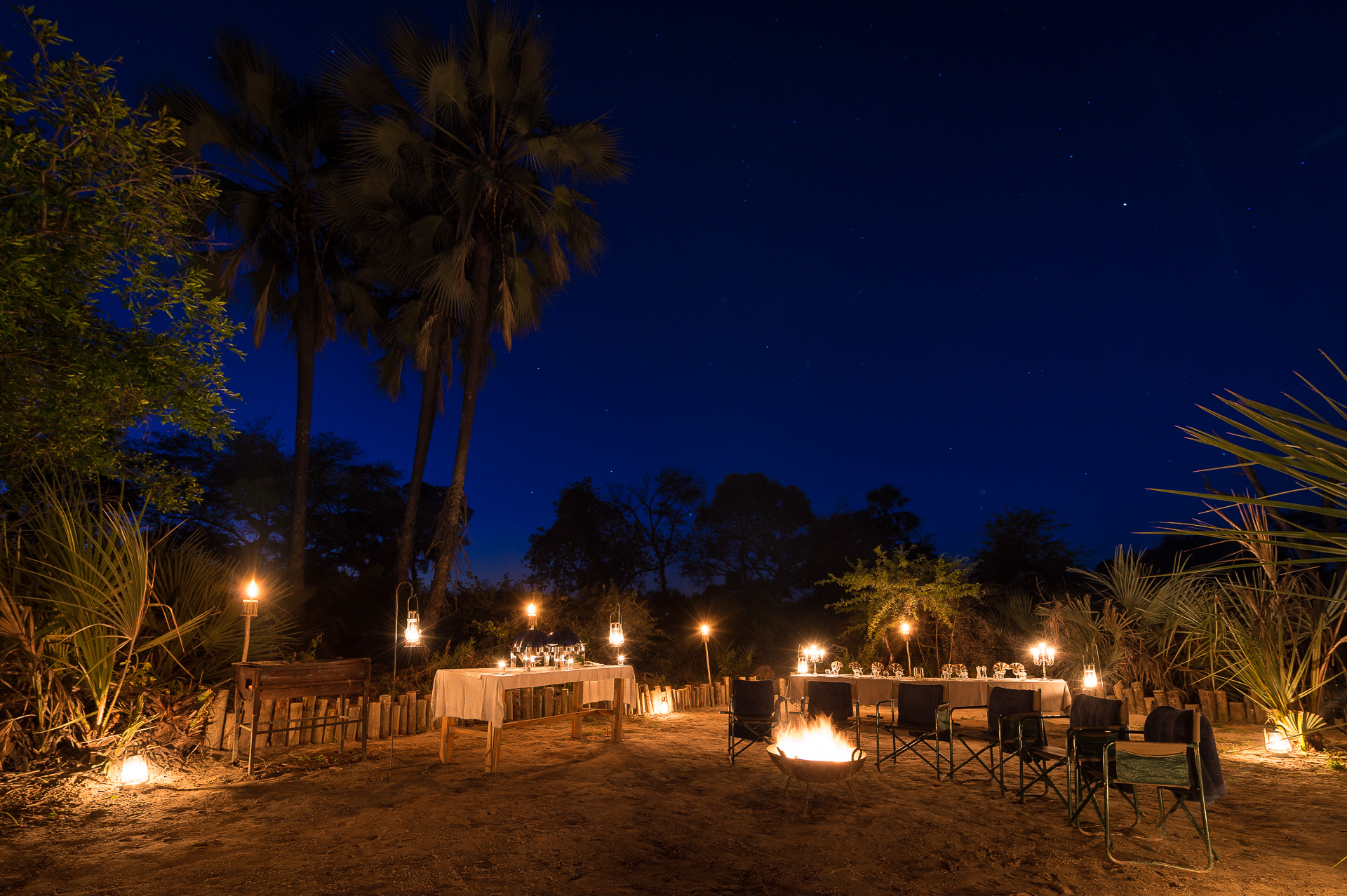 Dinners can be enjoyed al-fresco in the boma
