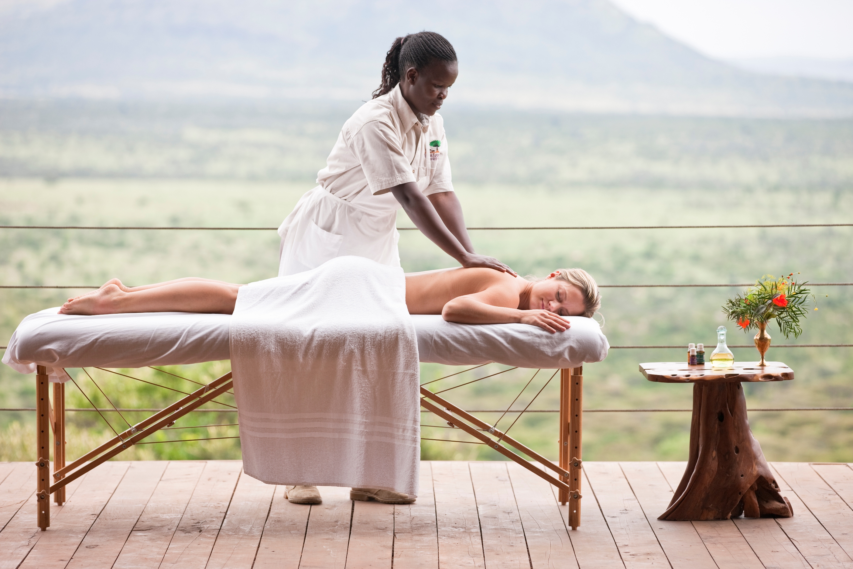 Massage At The Bush Villa Balcony