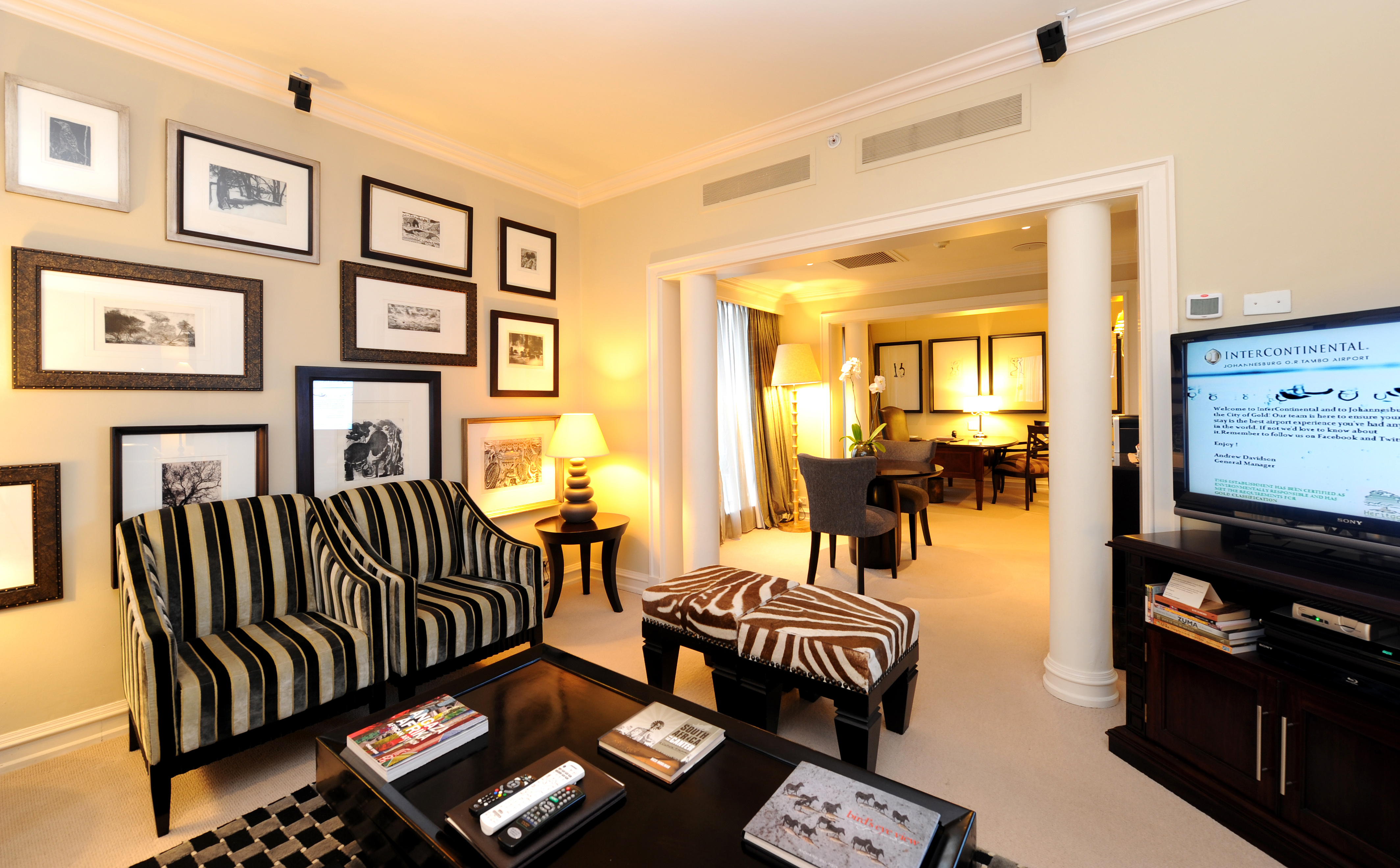 The hotel has two of these rooms, offering study, dining room and lounge completely separate from bedroom area. Ultimate in luxury.