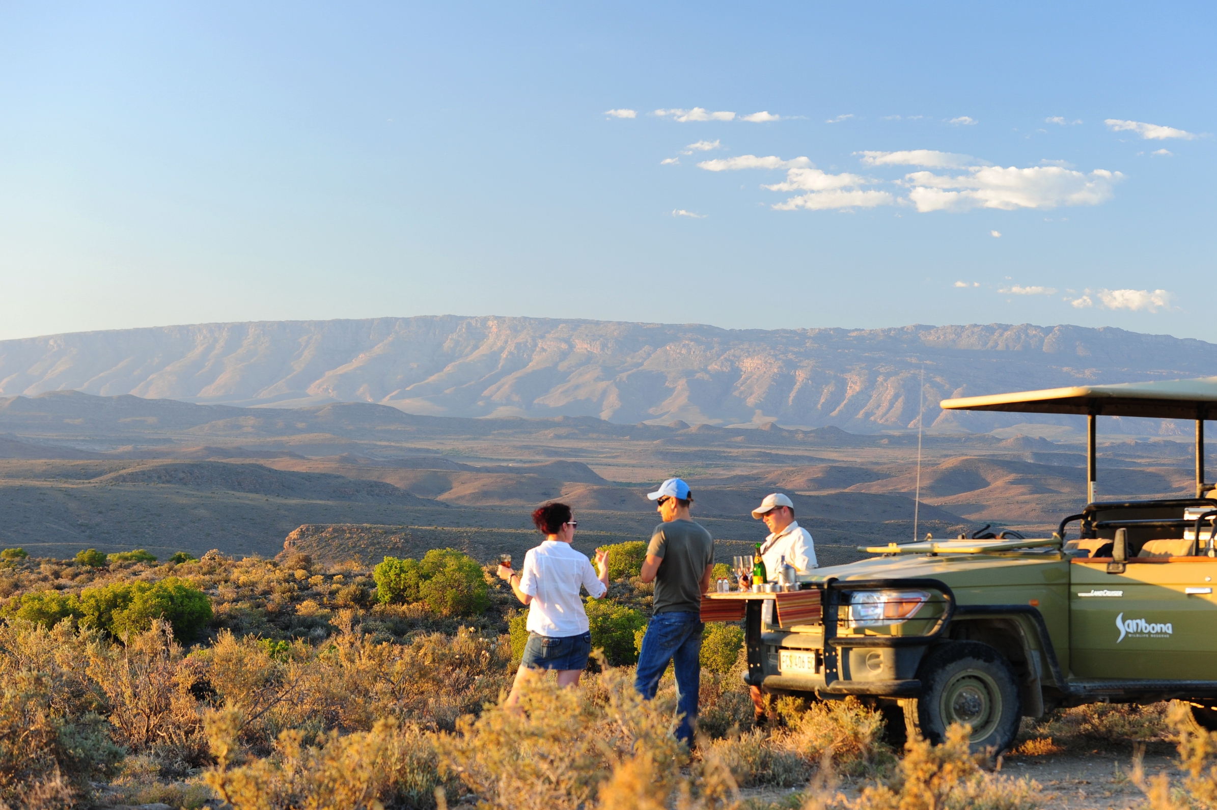 Game drive sun downers at Sanbona