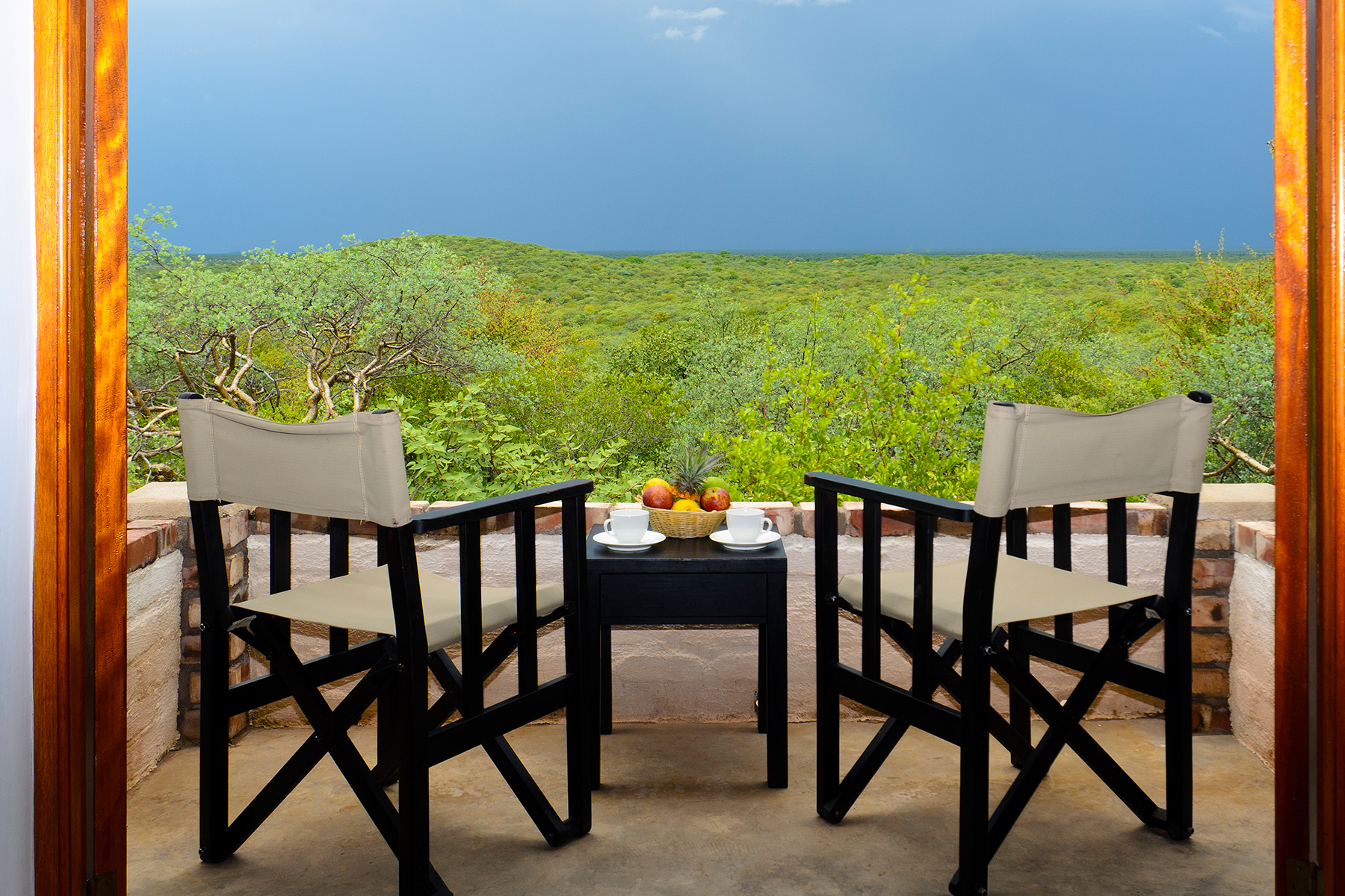 Each bungalow has its own little terrace.