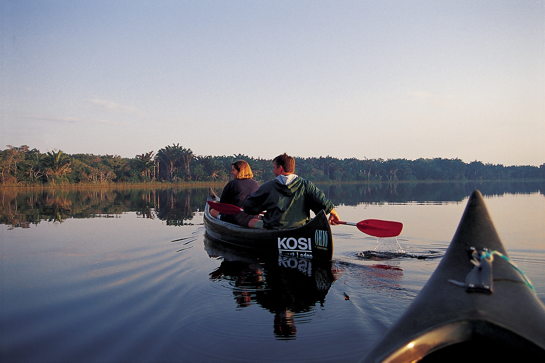 Exploring the lake system via canoe