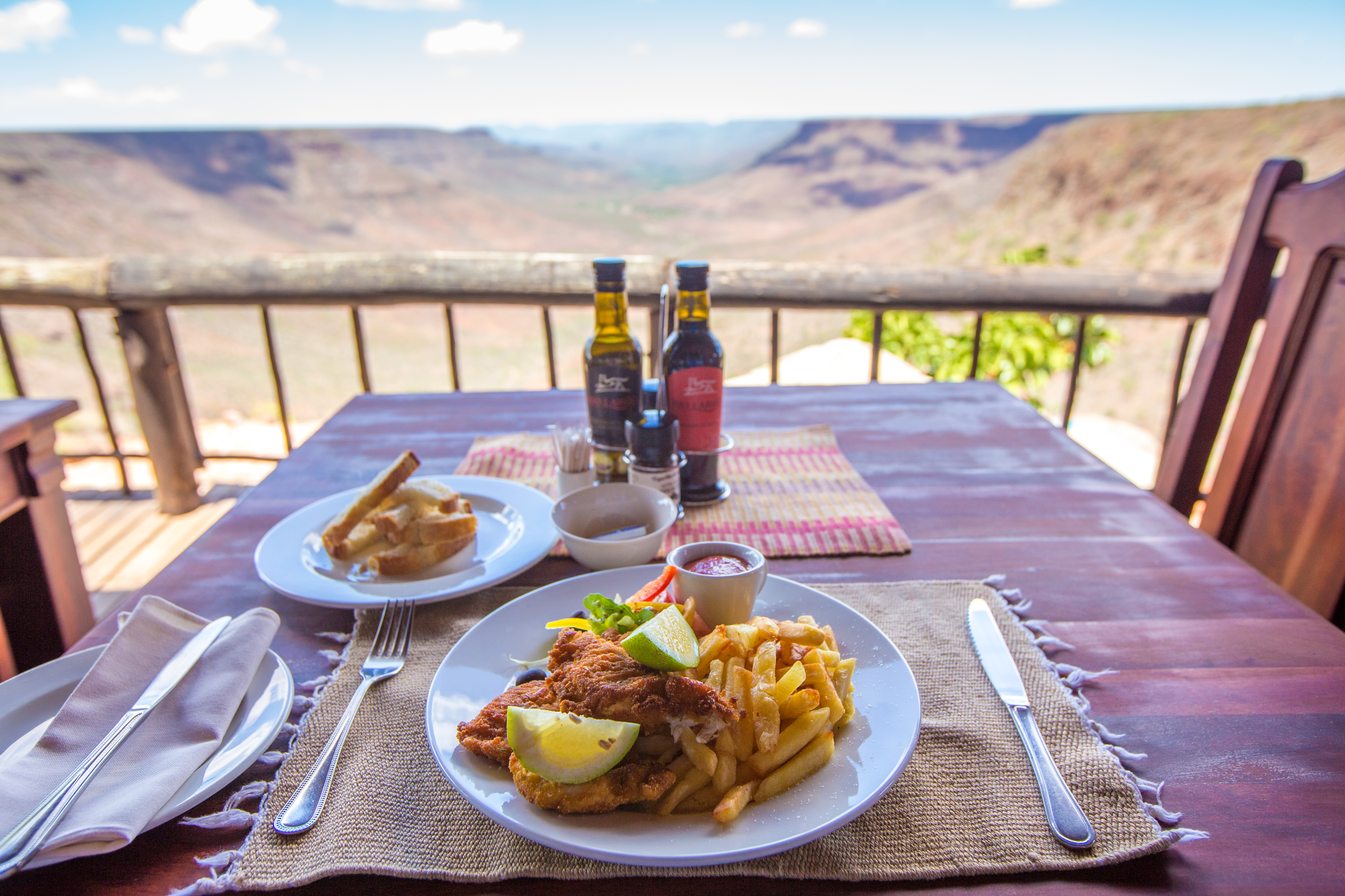Dinning on the outside deck
