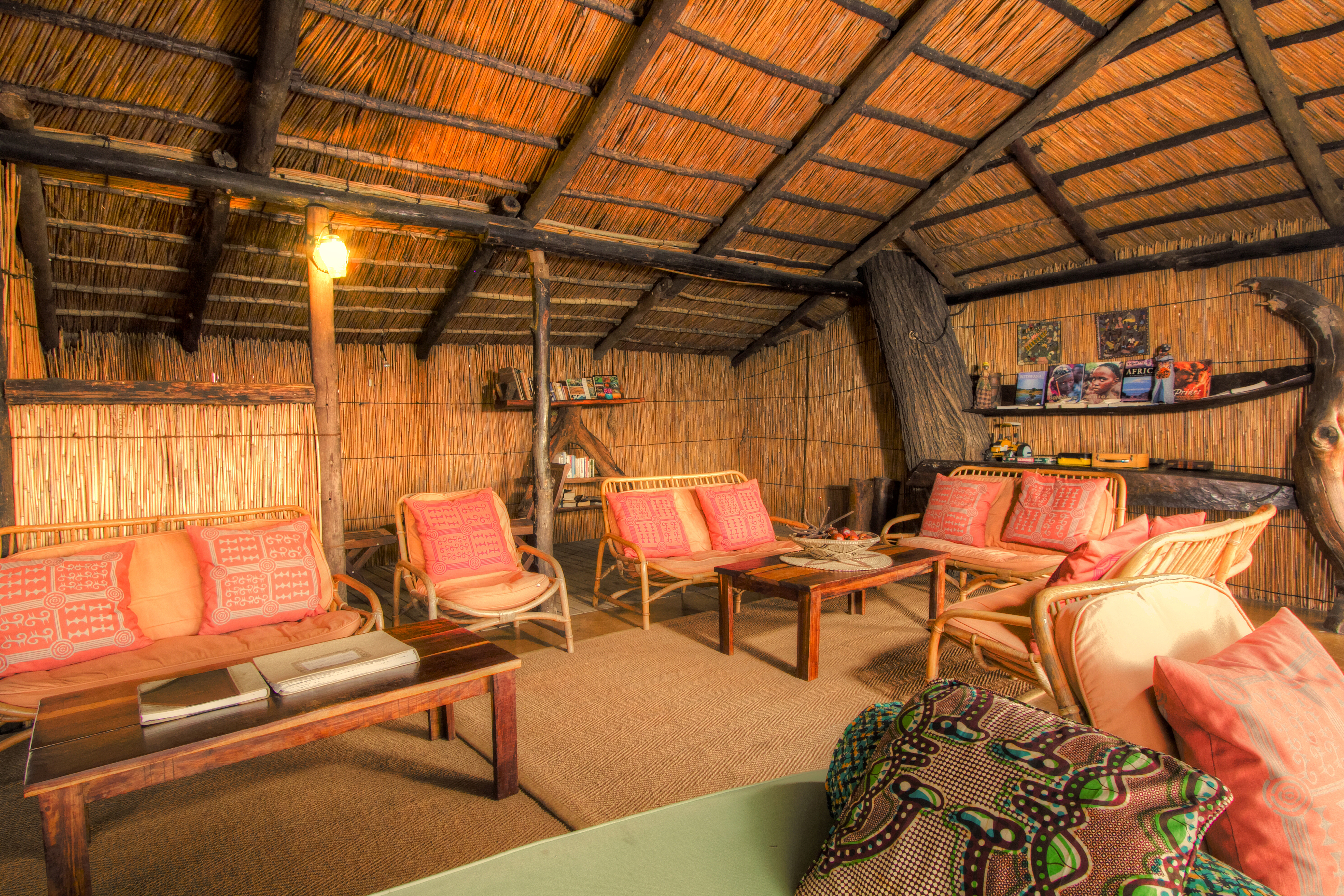 Guest area lounge at Oddballs' Camp