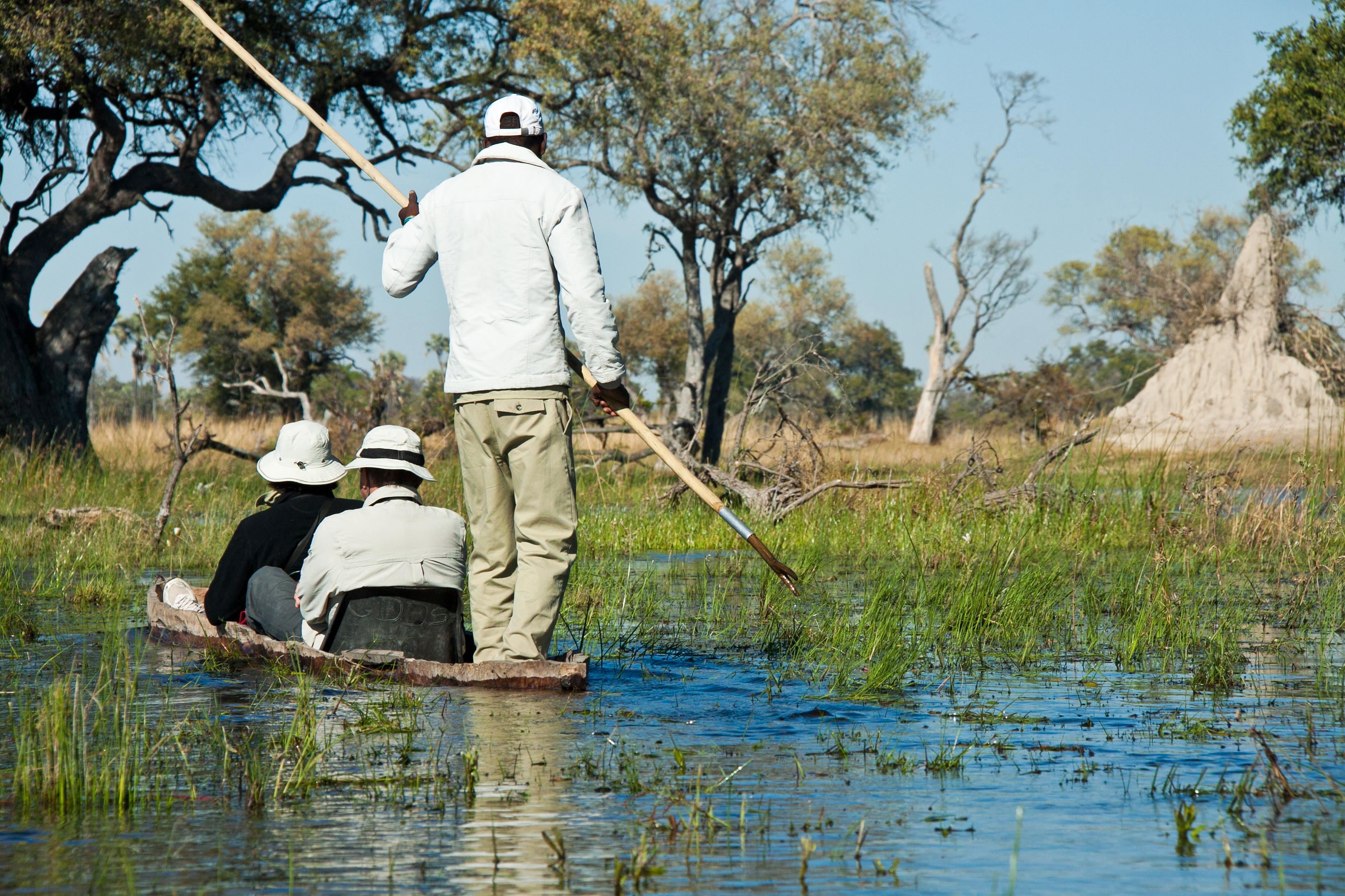 Enjoy the traditional dug-out canoe of the swamps
