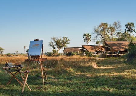 A selection of watercolors and charcoal is available for your enjoyement