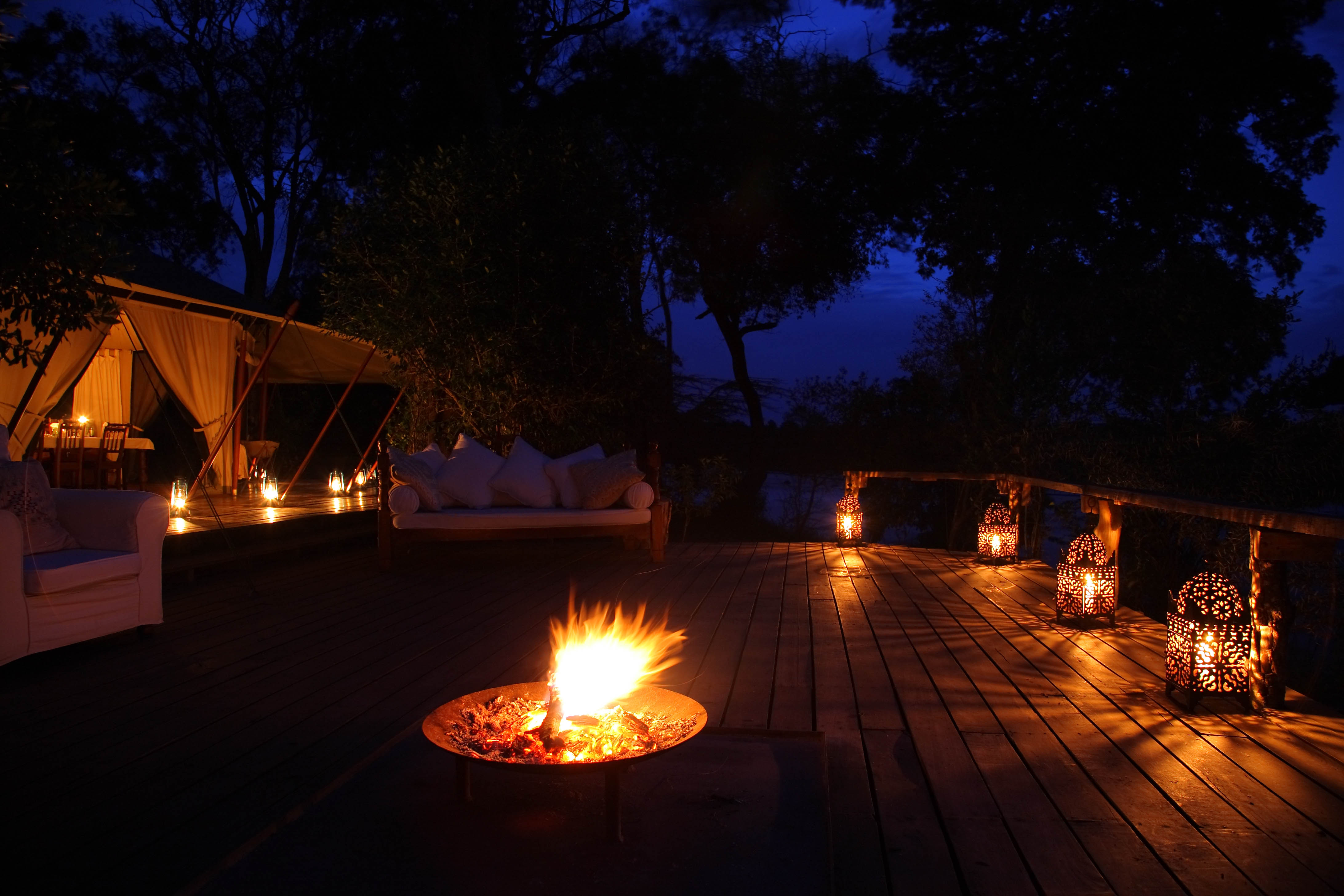 Nighttime on the deck