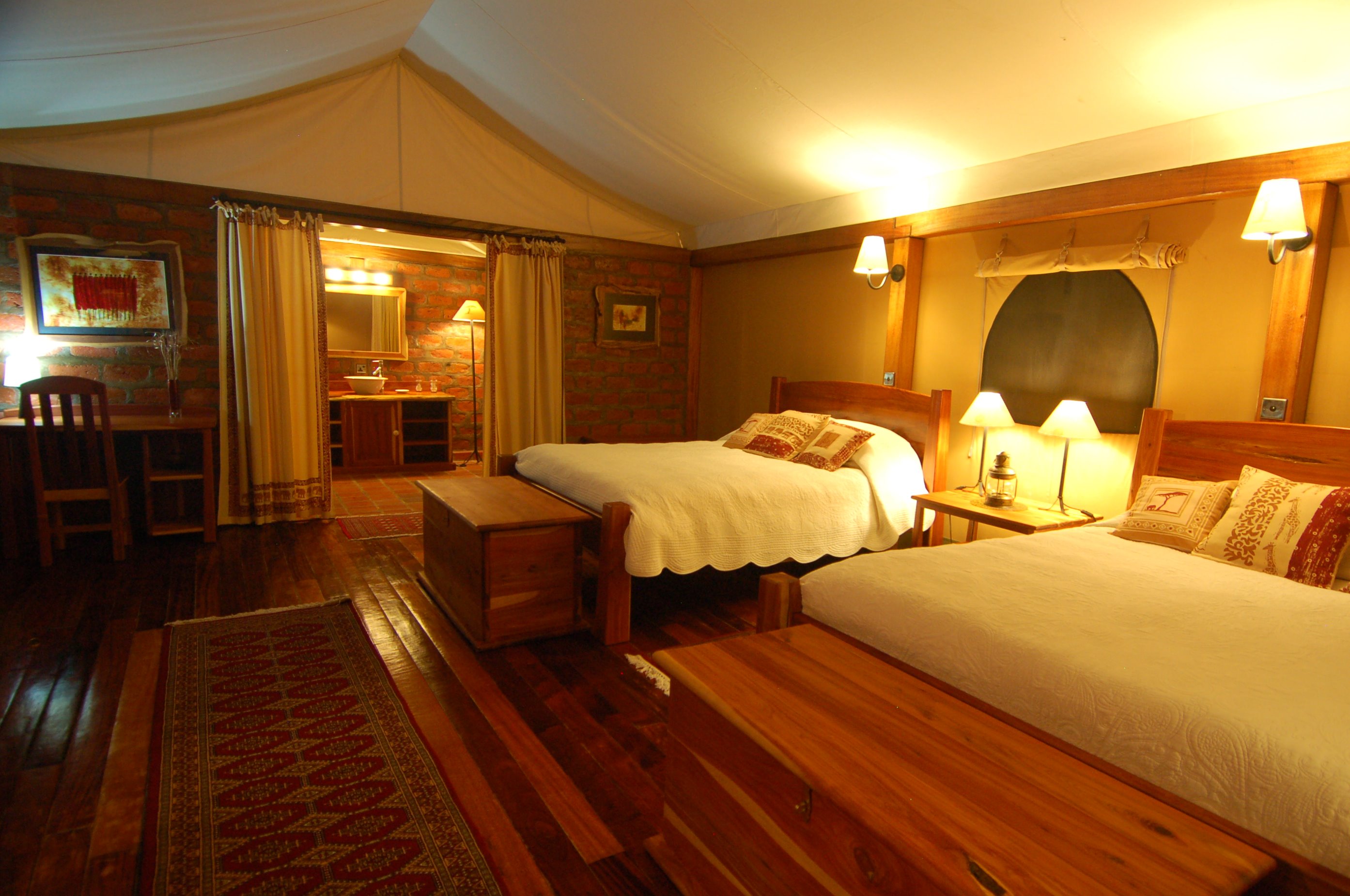 Each Luxurious Chalet has 2 queen sized beds - perfect for families.
