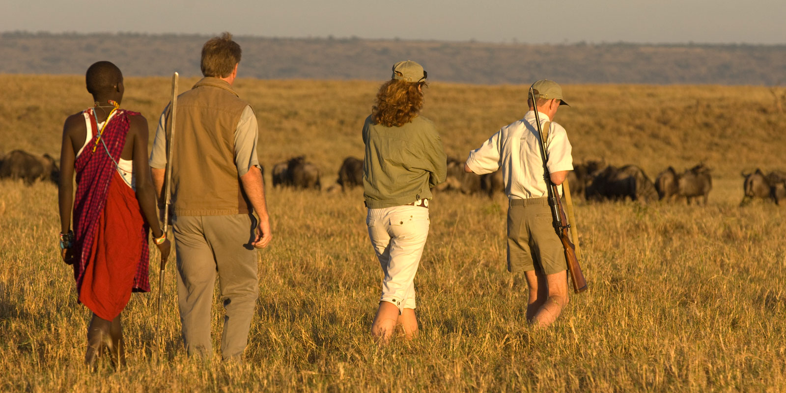 We offer guided walking safaris with our professional walking guide and Masai guides. These take place in our private walking concession outside the Masai Mara National Reserve