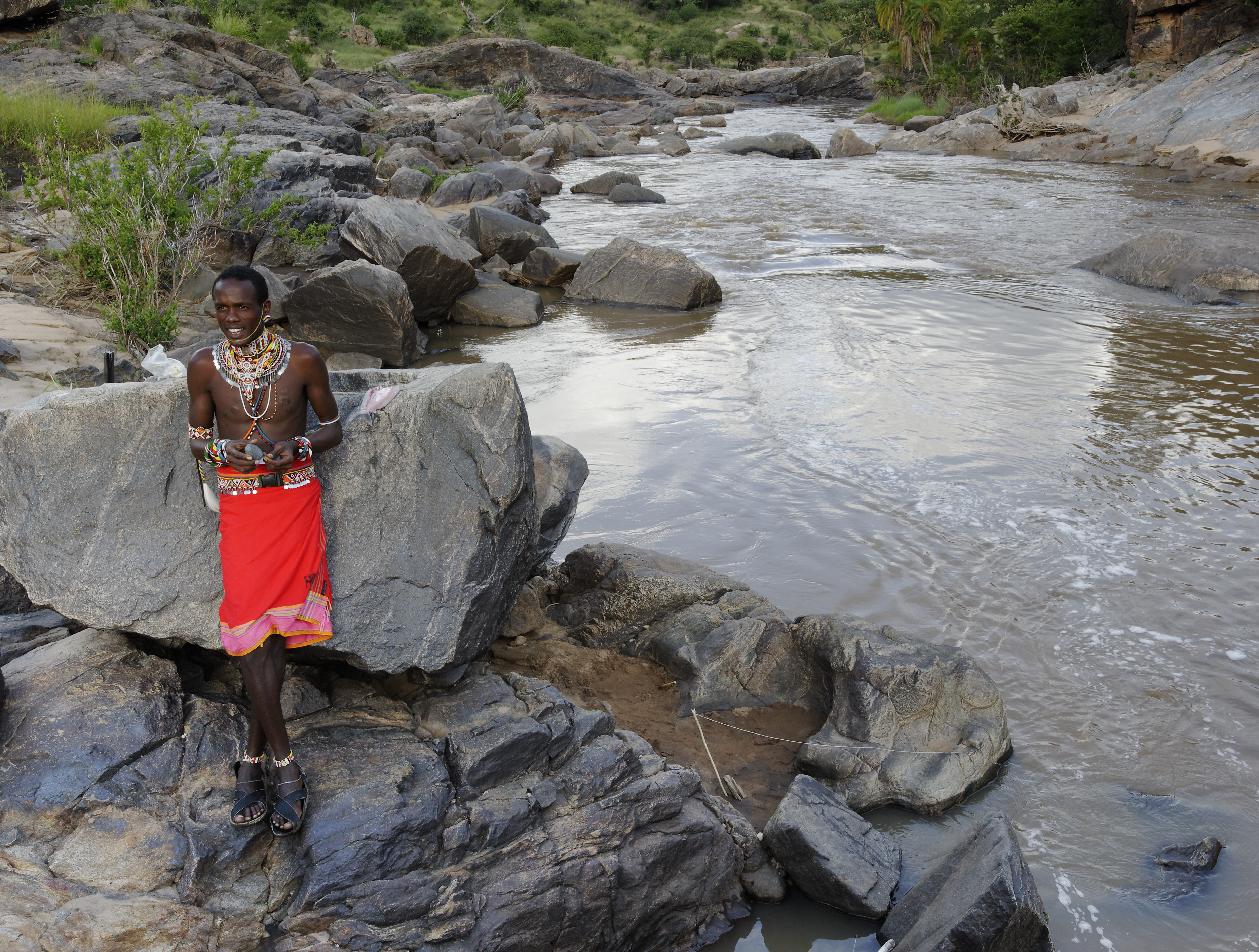 On the banks of the Ewaso Nyiro River
