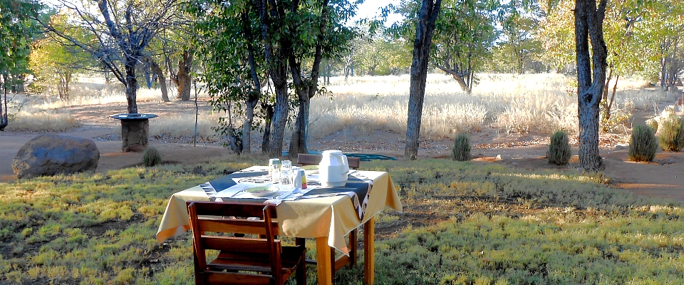 Enjoy breakfast surrounded by nature @ Kamanjab Rest Camp