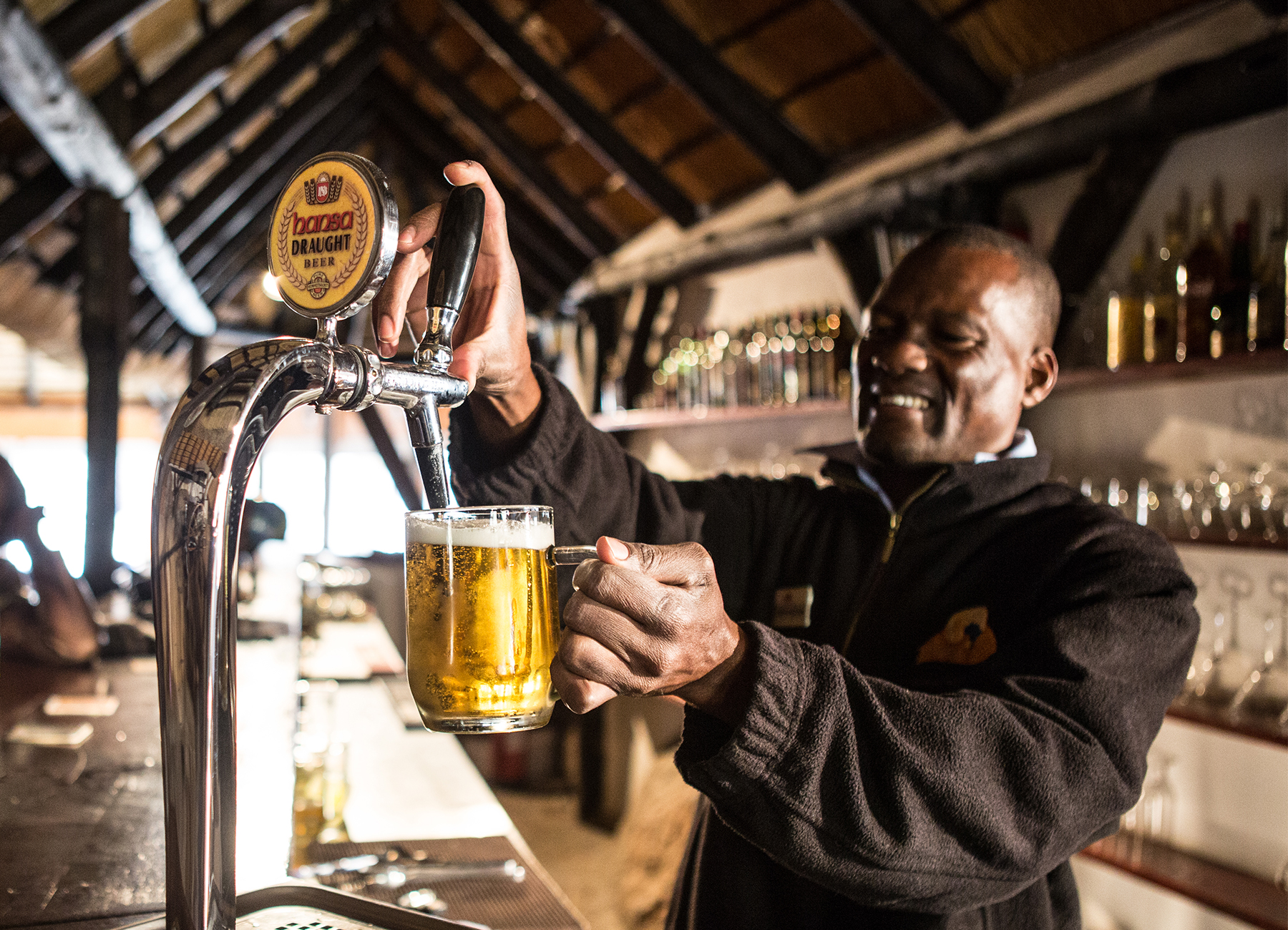 Enjoy ice-cold beer and refreshments at our bar 