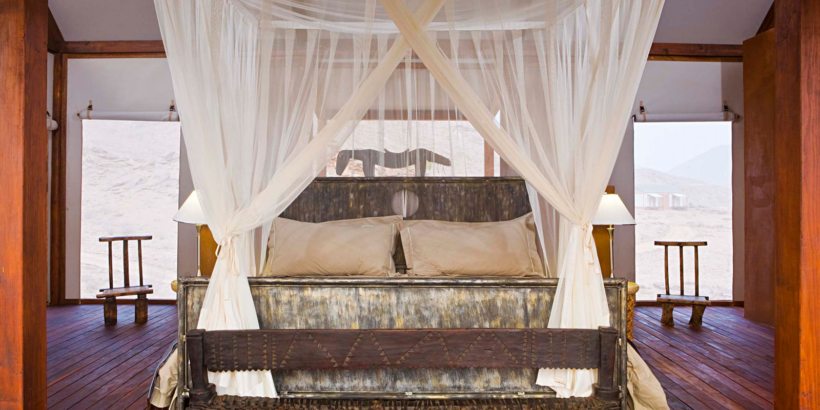 Lavish four-poster beds