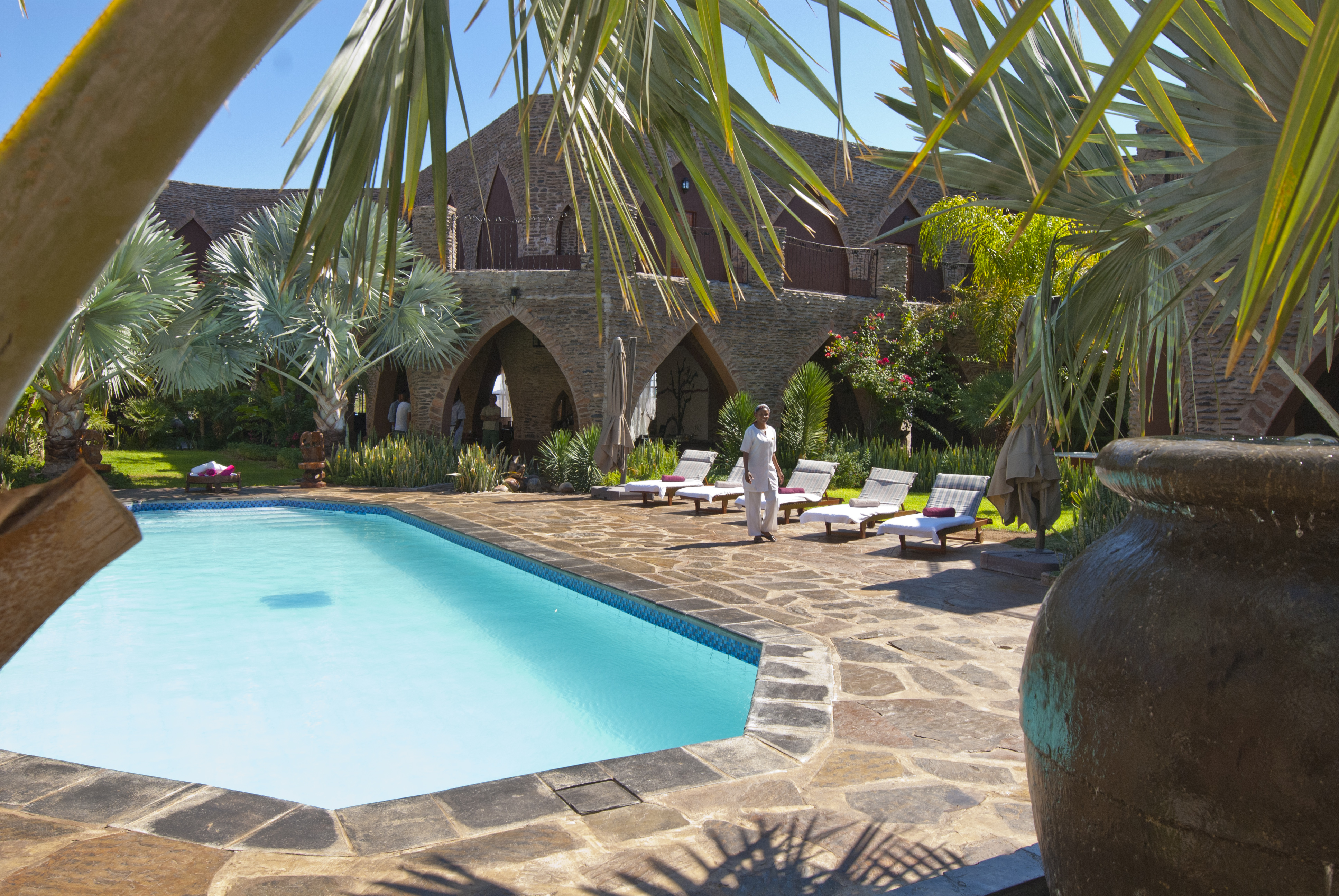 Sparkling pool perfect to cool off the desert heat