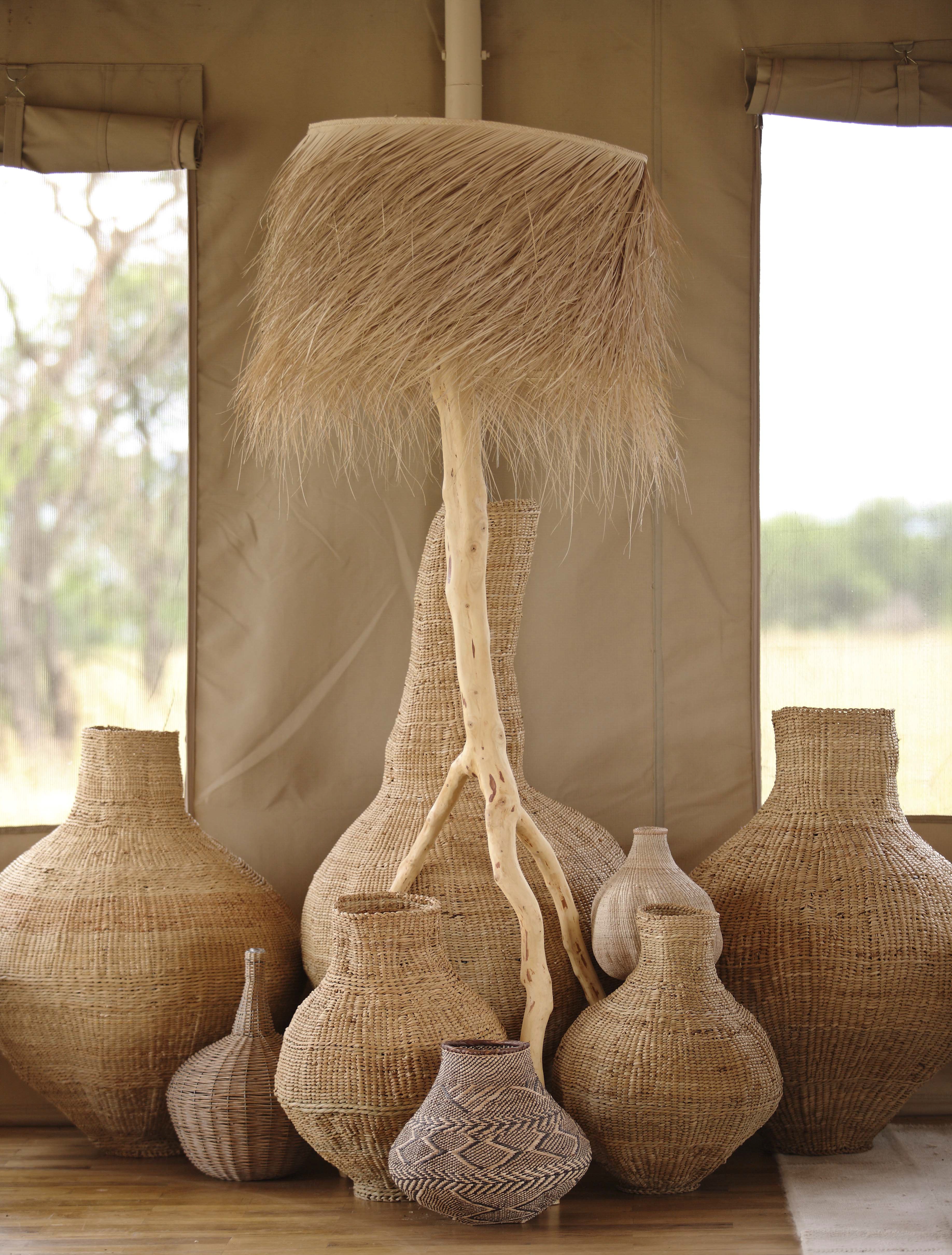 The tents are beautifully furnished in a contemporary style