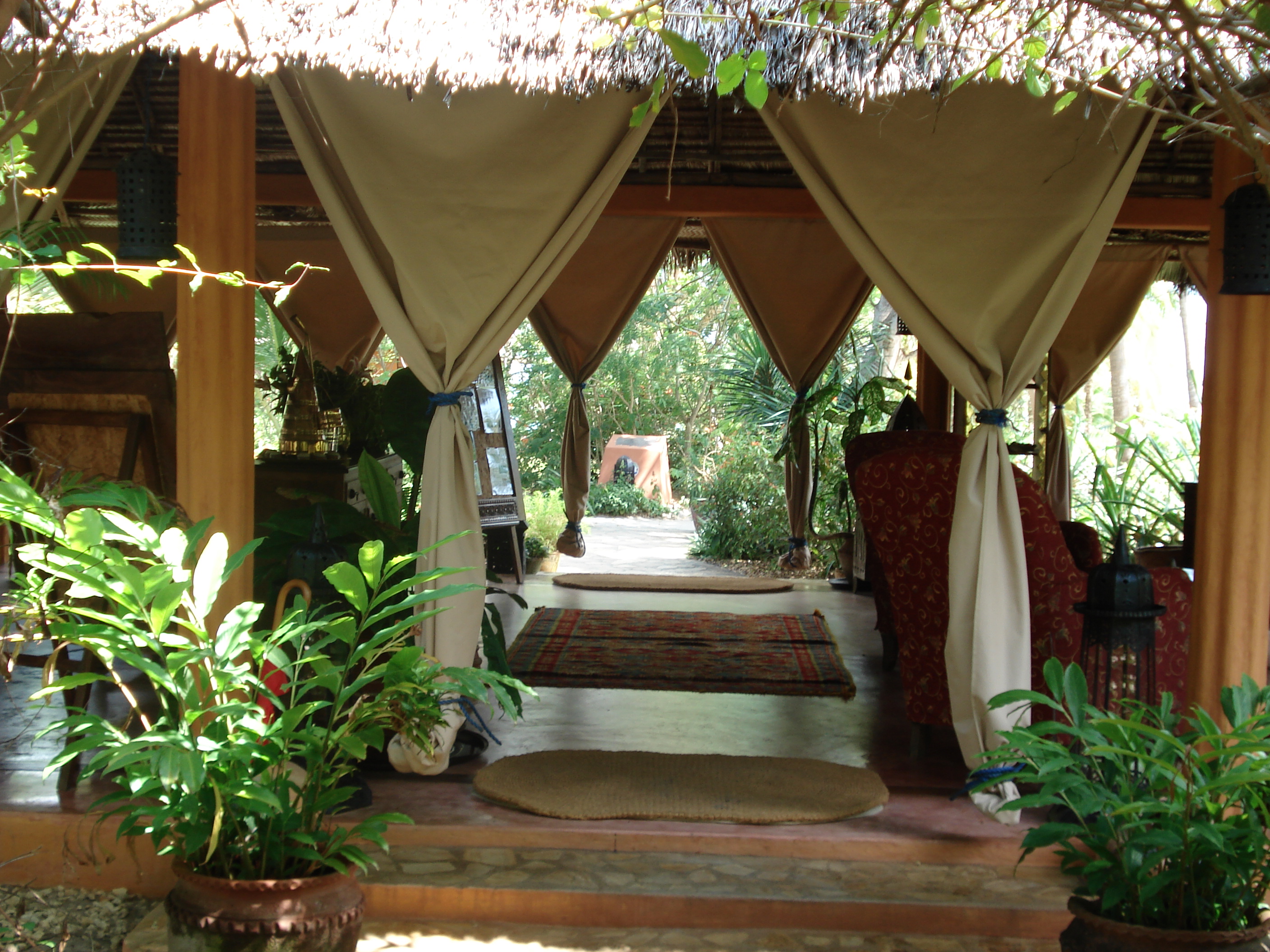 The Pavilion is a reception and leisure area set in the gardens