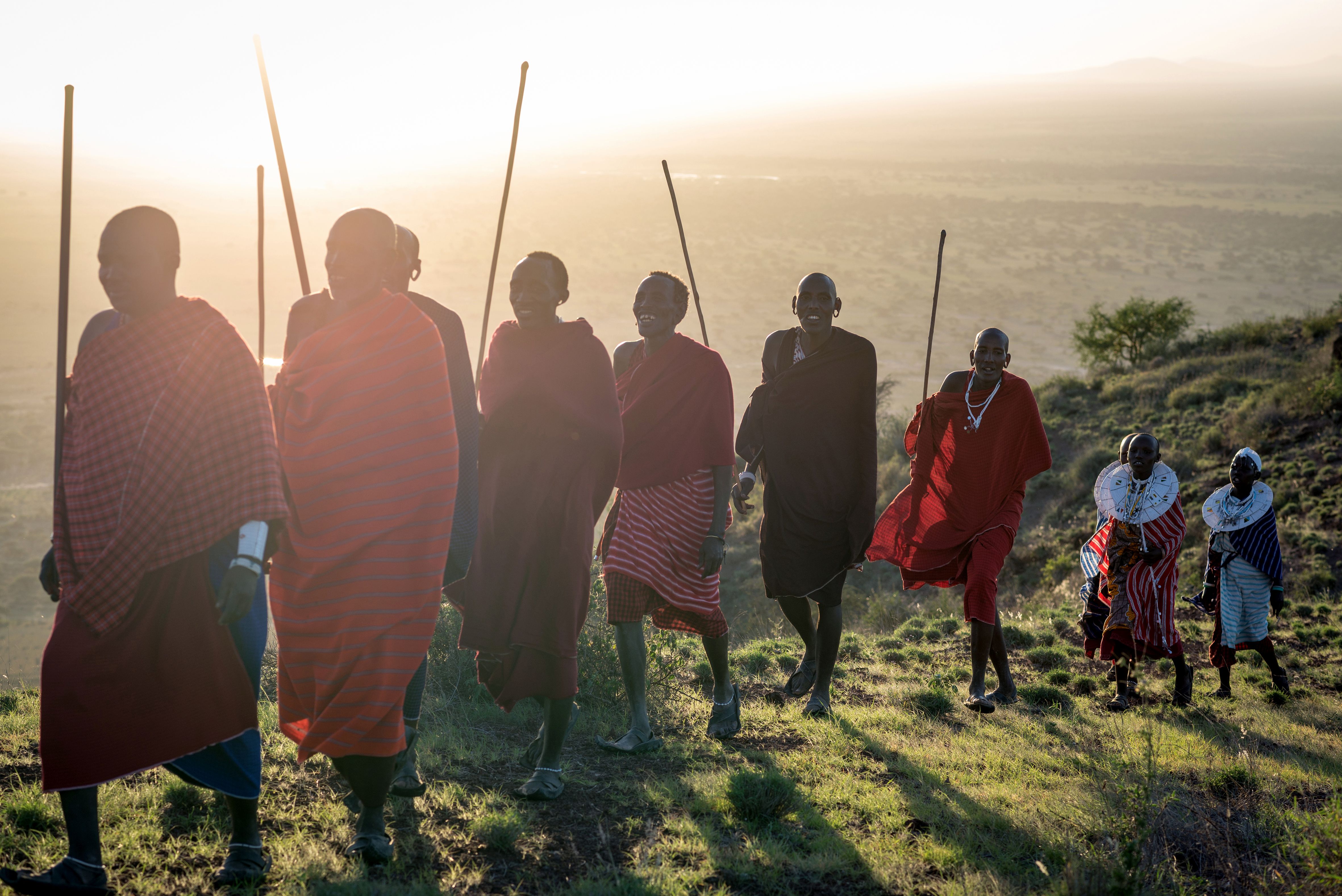 The sun rises behind the Kilimanjaro and you are there with the Maasai to witness this event. 
