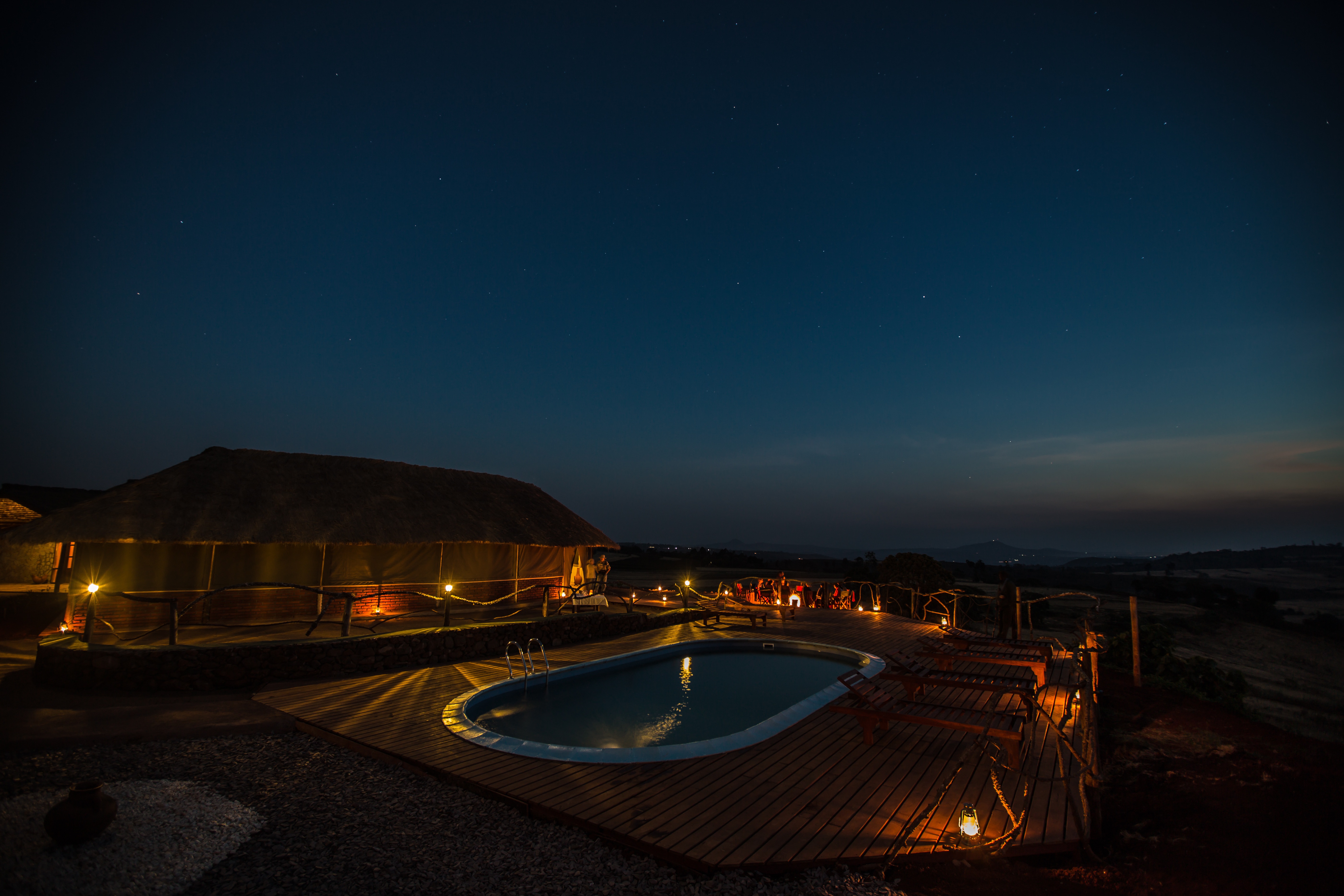 Karatu Simba Lodge's pool and main building