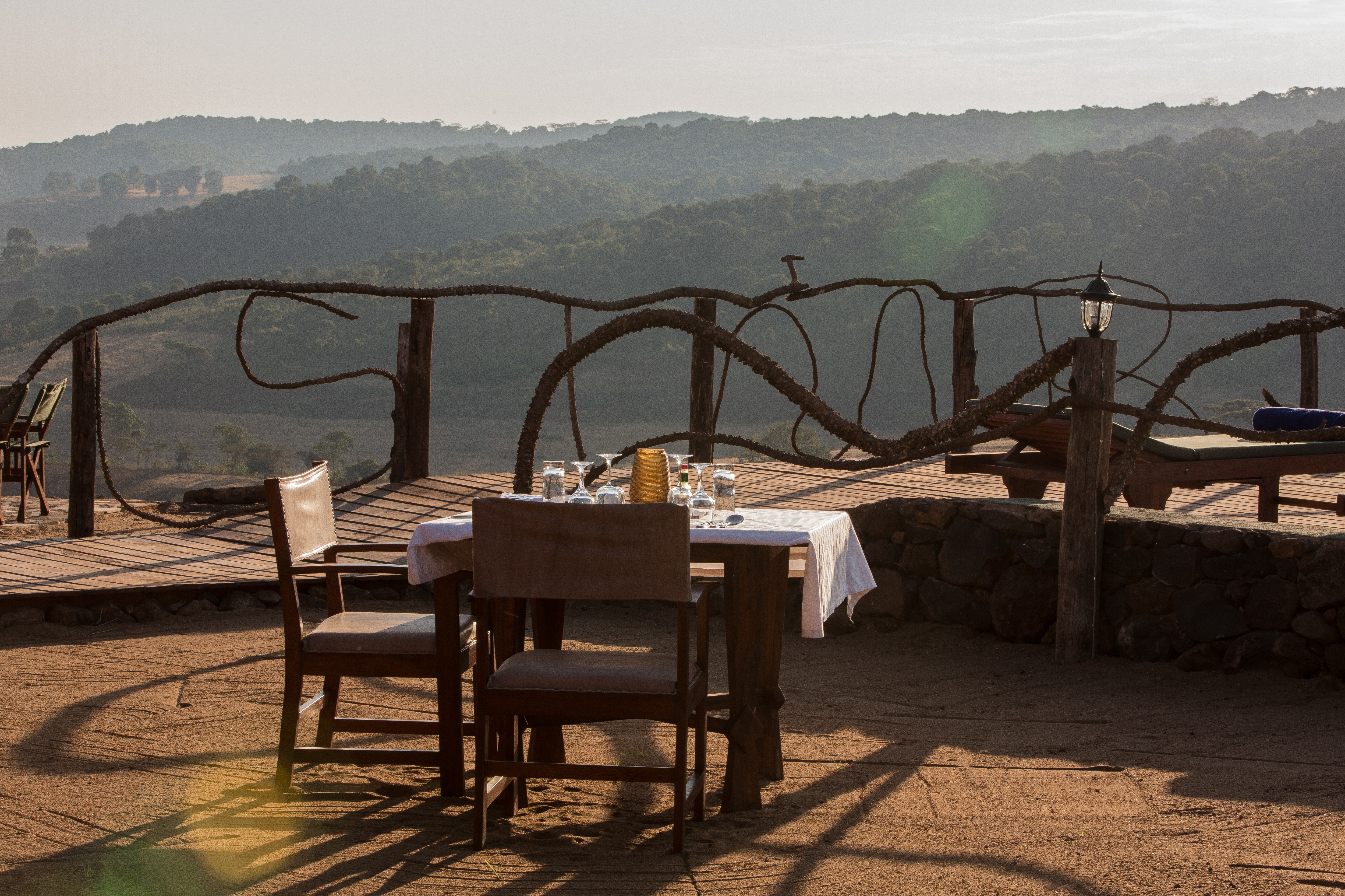 Dining with a view to the Ngorongoro Forest