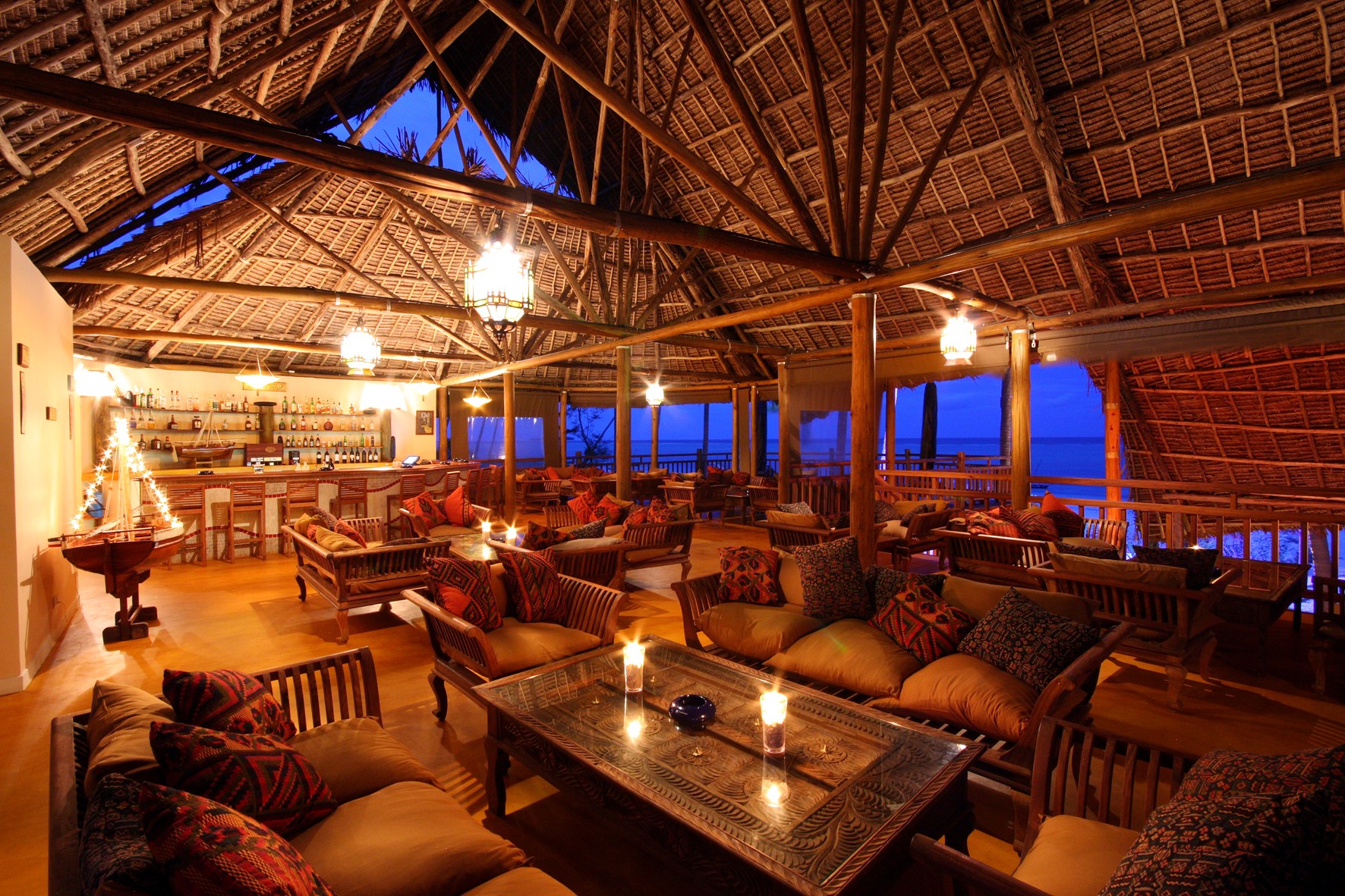 The lounge and bar areas.